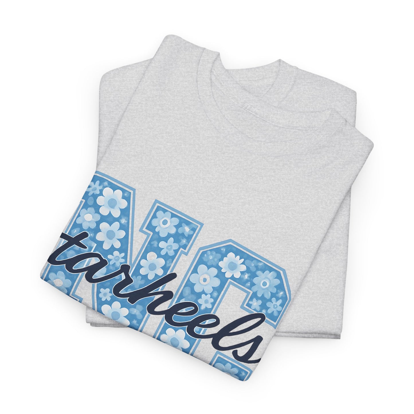 North Carolina Tarheels Unisex Heavy Cotton Tee, College Spirit Wear, Men's and Women's Casual T-Shirt, School Pride Apparel, Gift for Fans