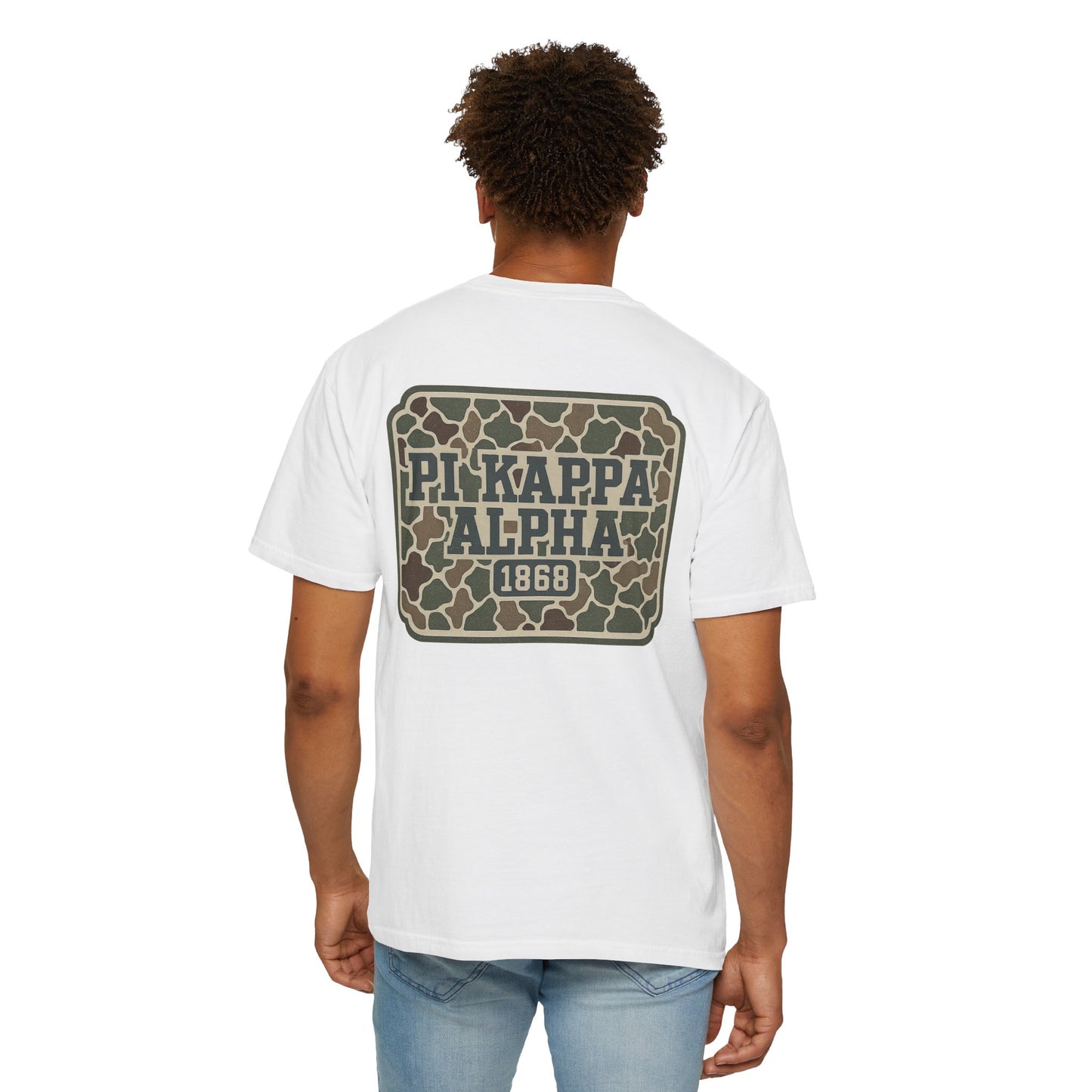 PiKappaAlpha Camouflage T-Shirt | Unisex Garment-Dyed Tee | Casual Wear, Greek Life Apparel, College Gifts, Brotherhood Shirt, Event [...]