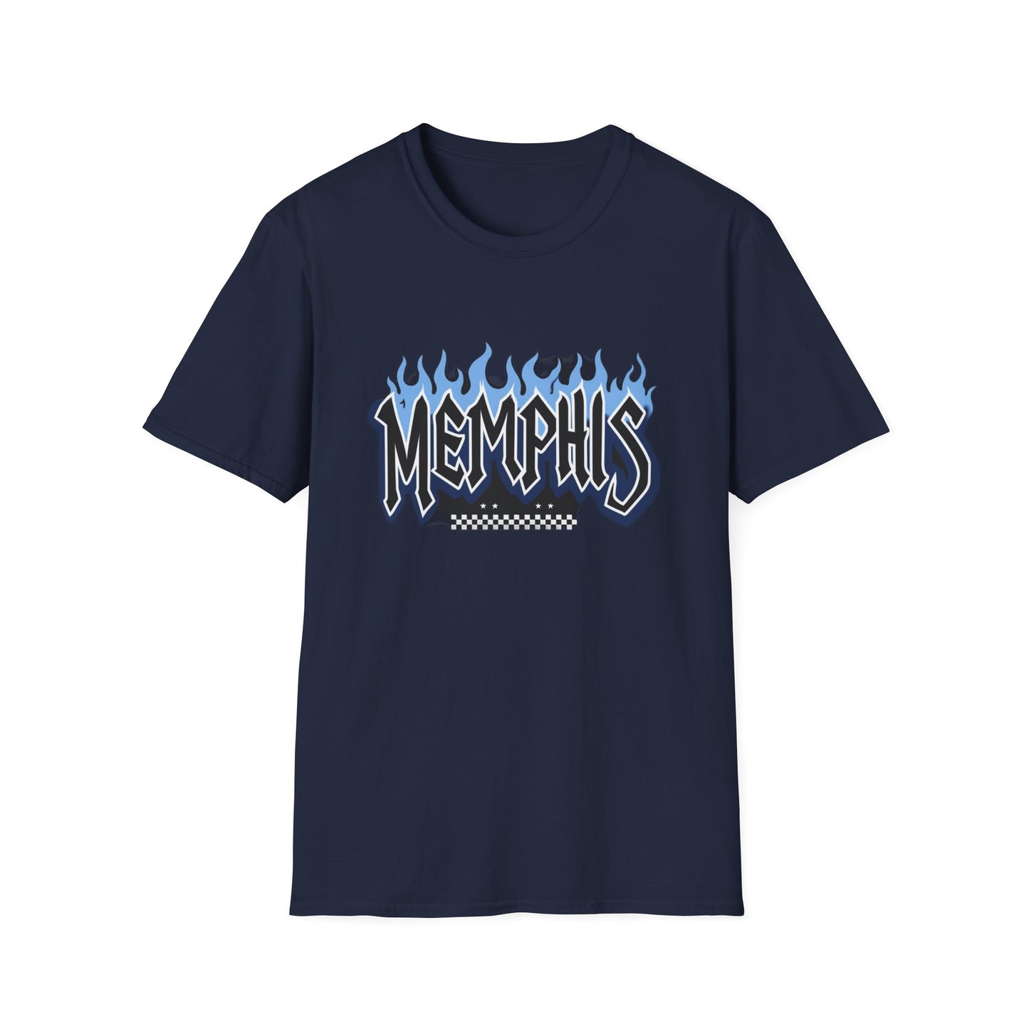 Memphis Flame Graphic T-Shirt, Unisex Tee, Casual Wear, Gift for Music Lovers, Summer Fashion, Graphic Design Shirt