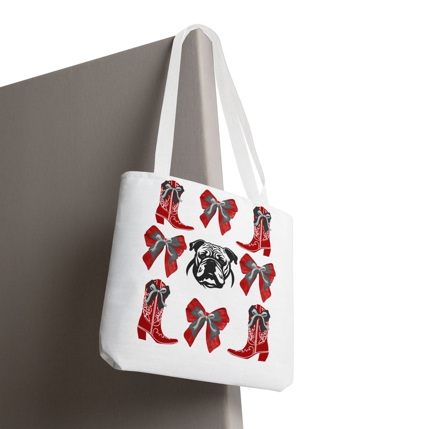 UGA Bulldogs Coquette Bow Tote Bag