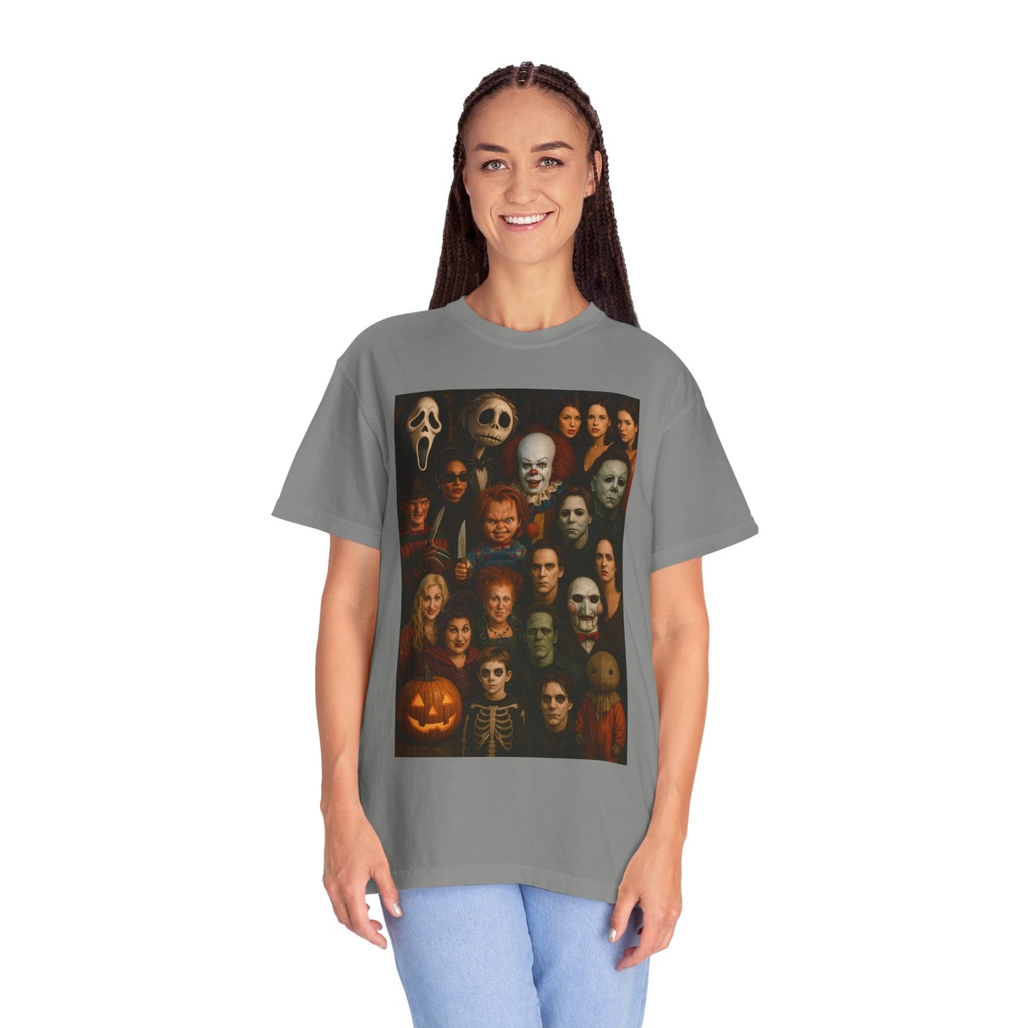 Spooky Halloween T-Shirt | Unisex Garment-Dyed Tee Featuring Iconic Horror Movie Characters, Perfect for Halloween Parties, Horror [...]