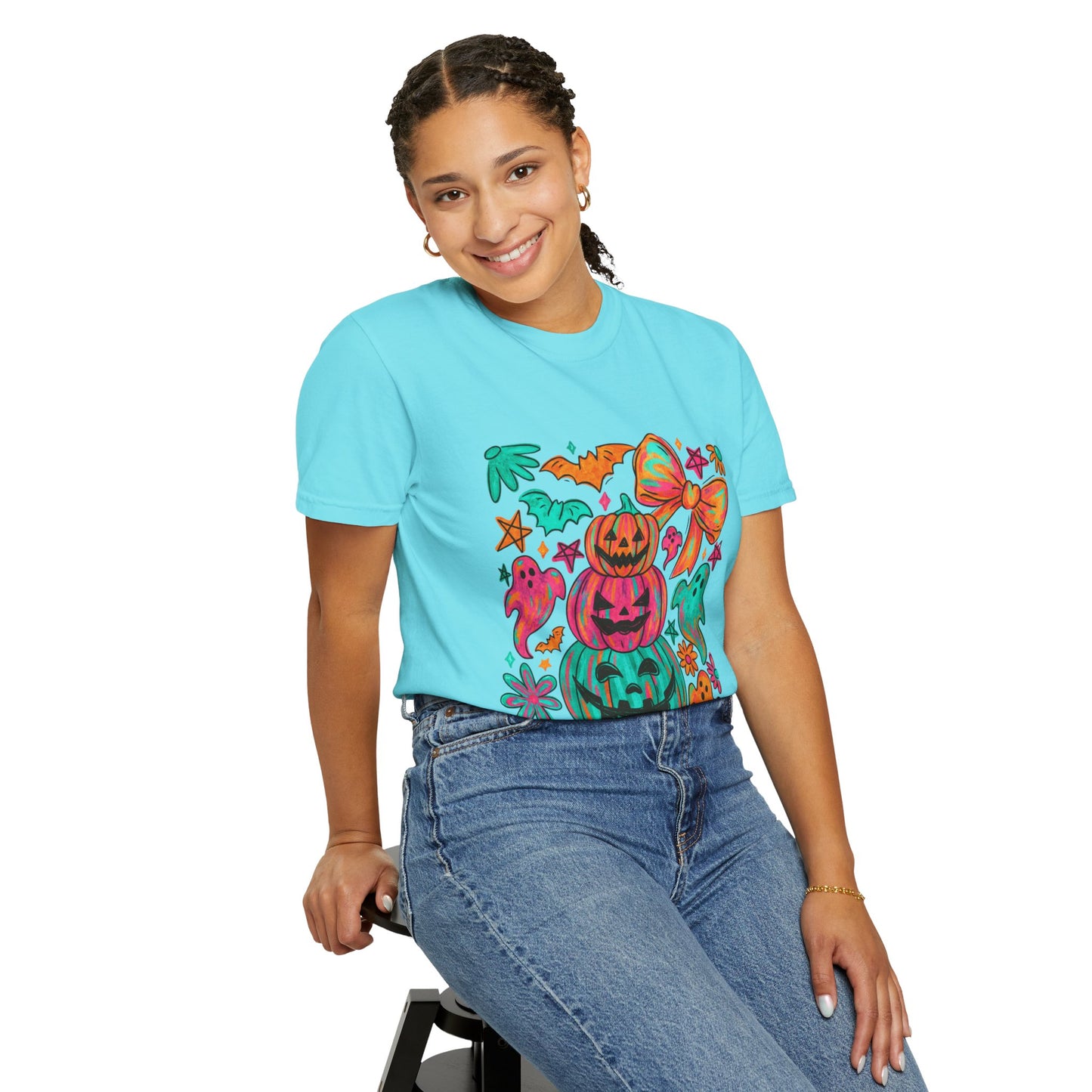 Whimsical Halloween T-Shirt, Perfect for Fall Celebrations, Ghosts & Pumpkins Design, Unisex Tee, Festive Apparel, Halloween Costume