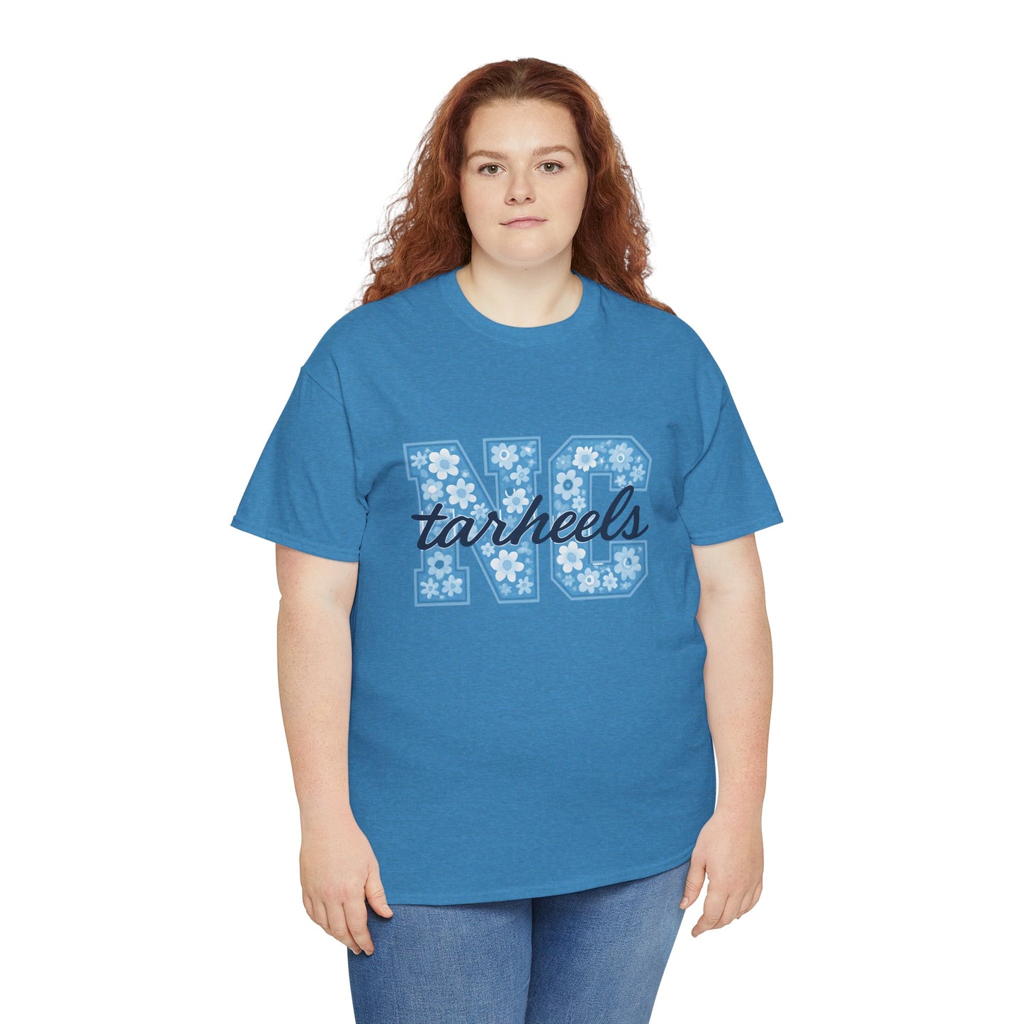North Carolina Tarheels Unisex Heavy Cotton Tee, College Spirit Wear, Men's and Women's Casual T-Shirt, School Pride Apparel, Gift for Fans