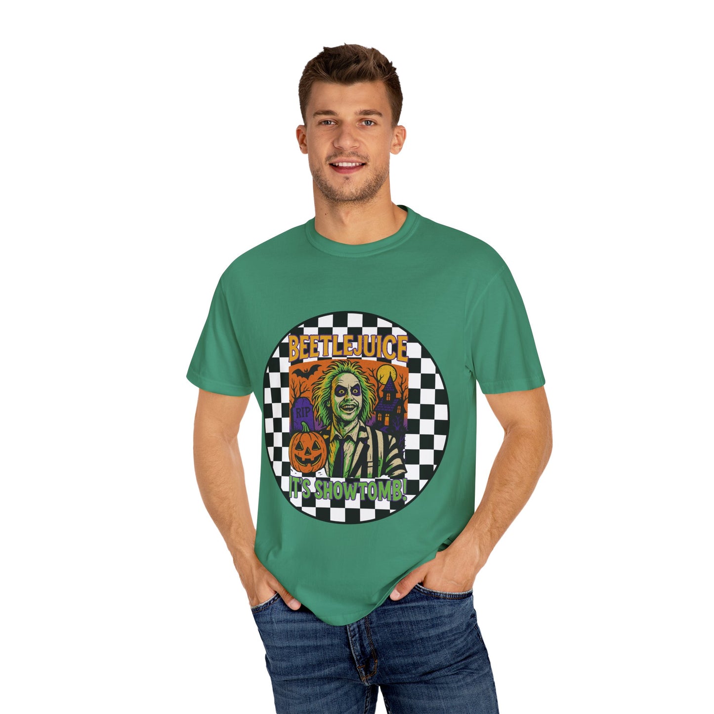 Beetlejuice Unisex T-shirt, Spooky Graphic Tee, Halloween Costume Shirt, Movie Fan Apparel, Eerie Clothing Gift