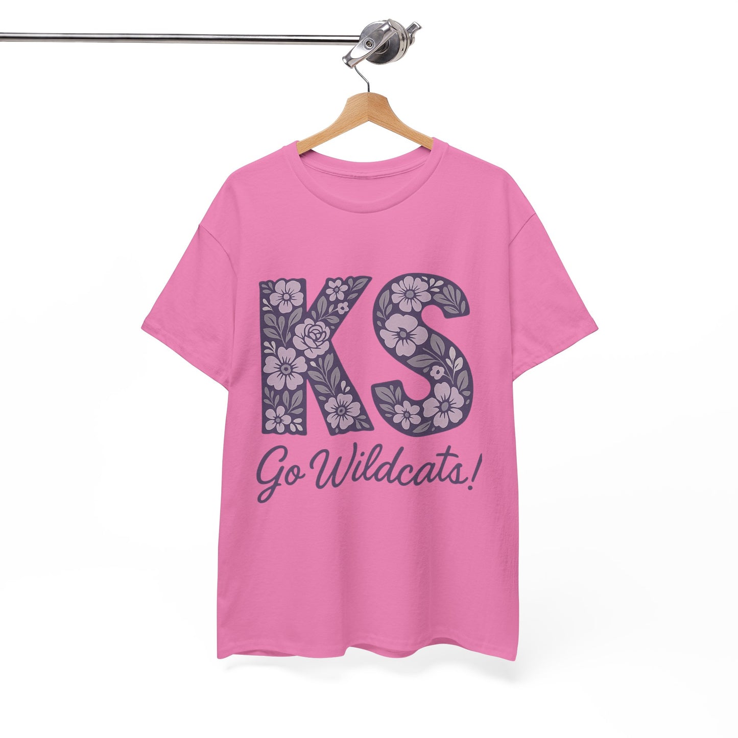 KS Floral Team Spirit Tee: Celebrate Kansas State Wildcats in Style, Perfect for Sports Events, Gifts, & Casual Wear