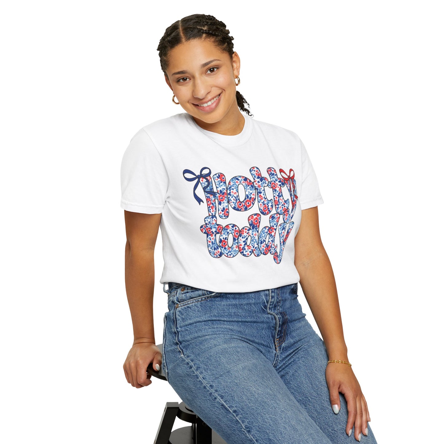 Floral Hotty Toddy Coquette Bow T-Shirt