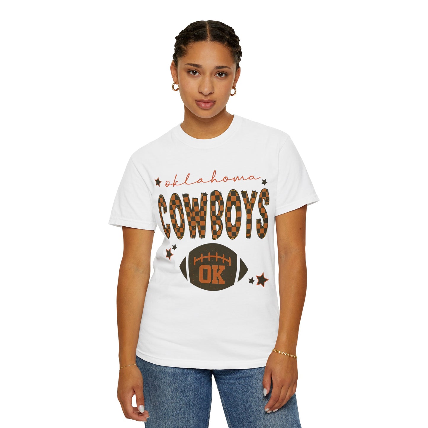 Oklahoma Cowboys Football T-Shirt — Leopard Print Team Tee