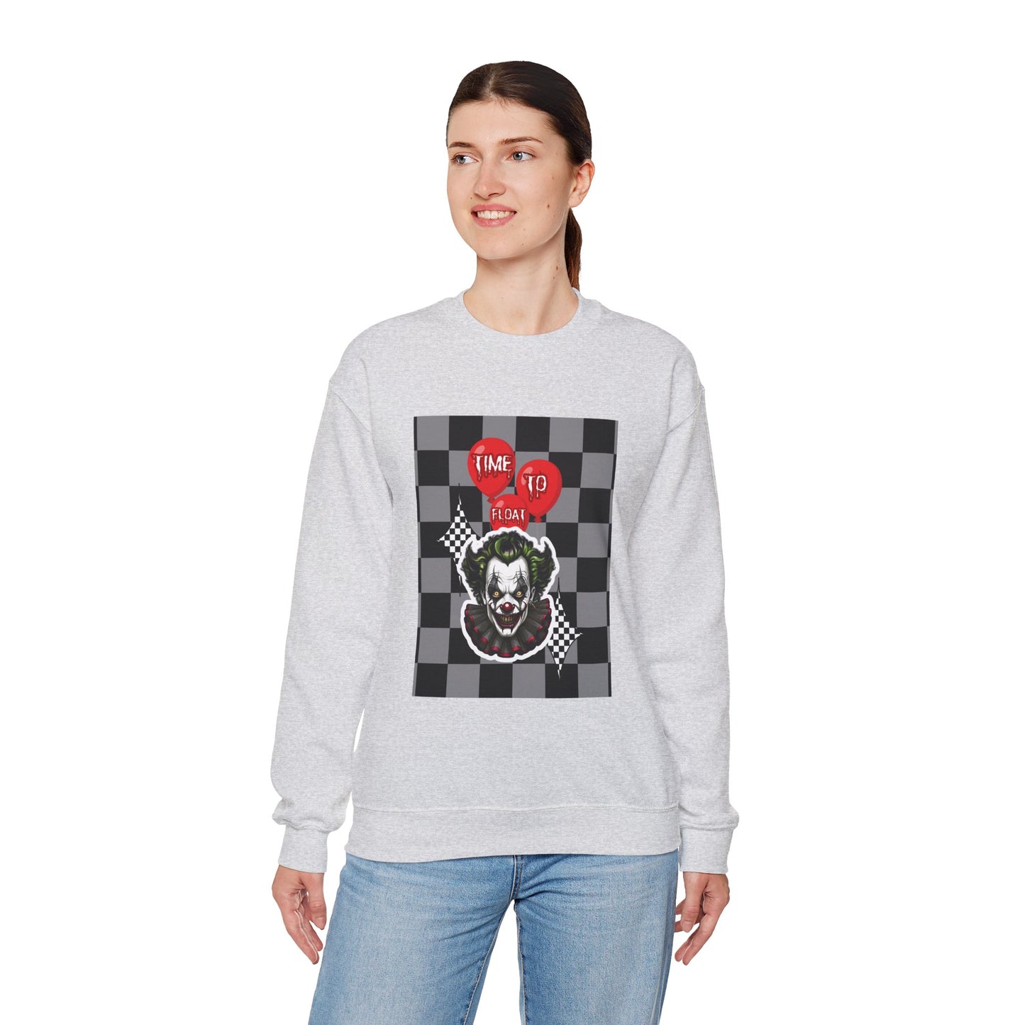 Horror Fan Crewneck Sweatshirt - Time To Float, Love It Or Leave It