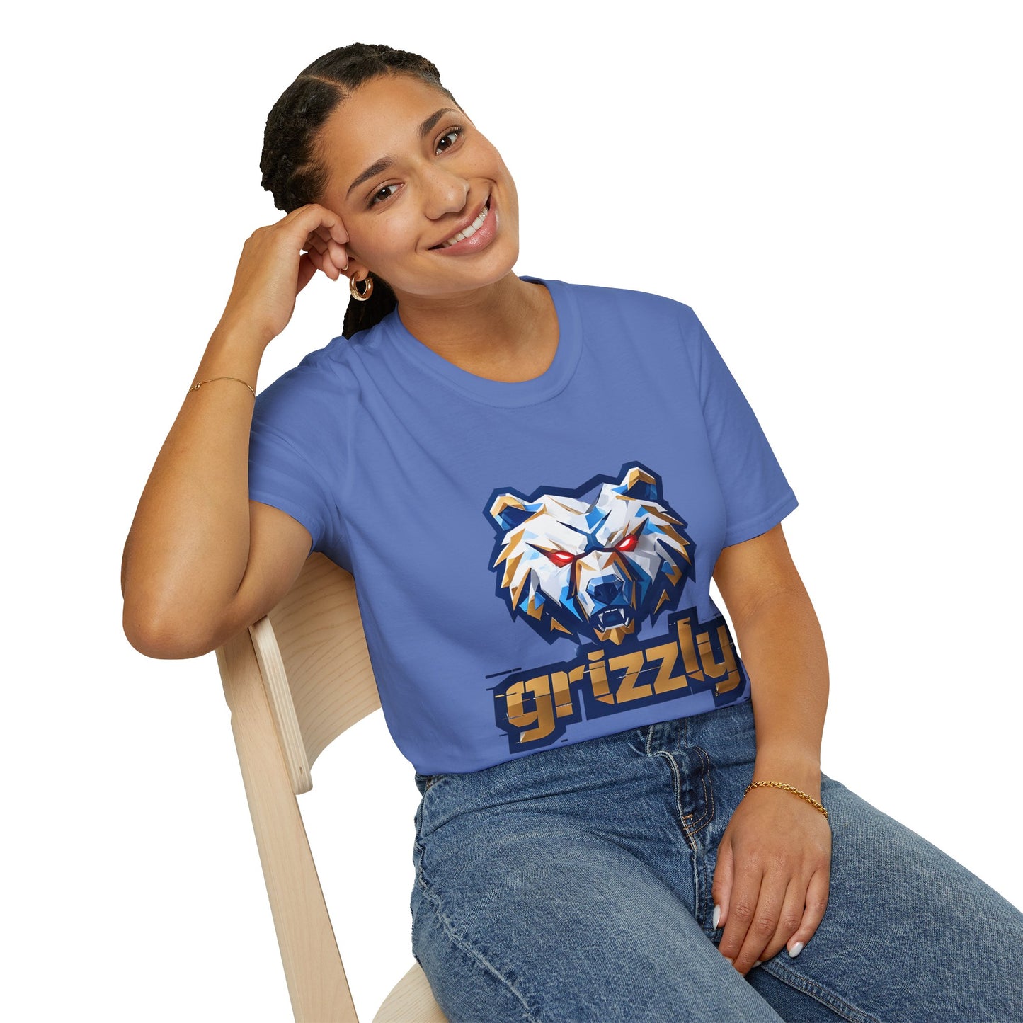 Grizzly Memphis Bear Graphic Tee, Unisex Softstyle T-Shirt, Memphis Basketball Fan, Memphis Grizz, 901, Go Grizz