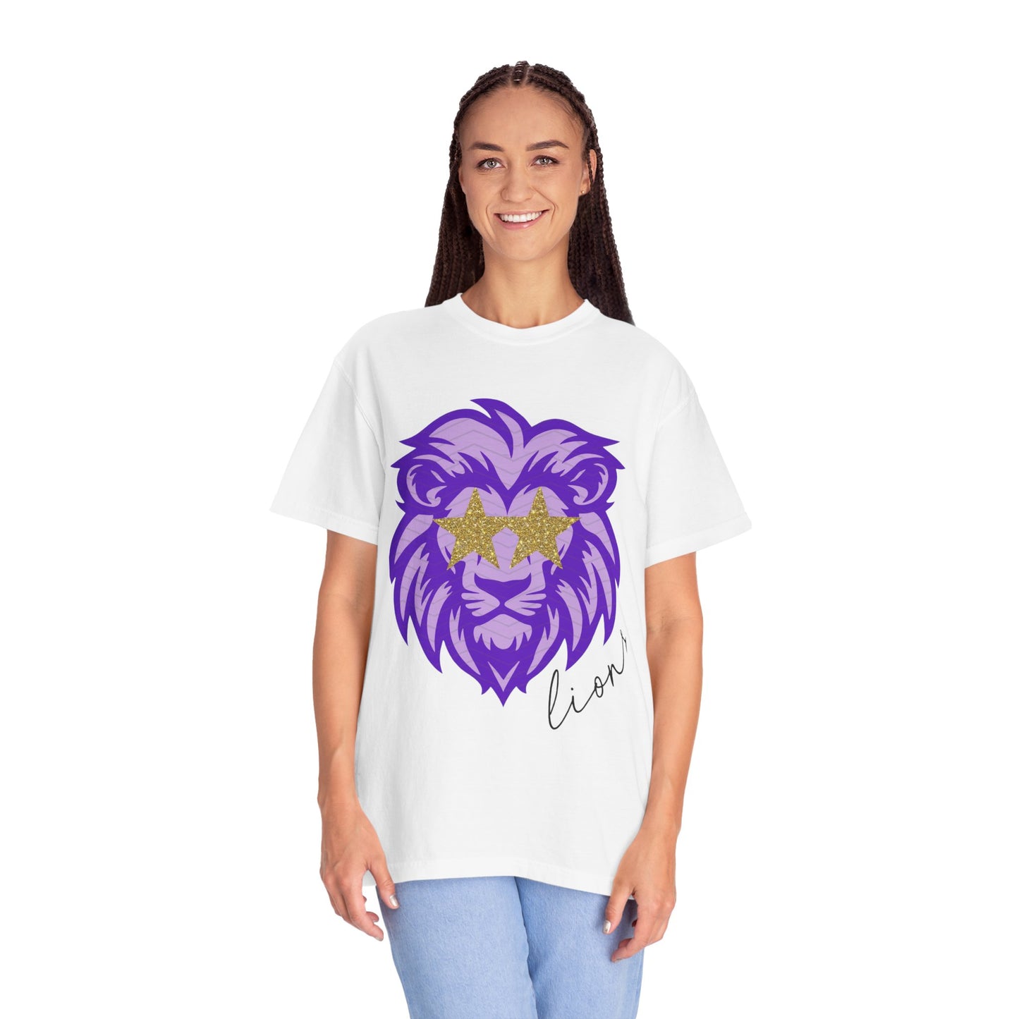 Purple Lion Graphic T-Shirt