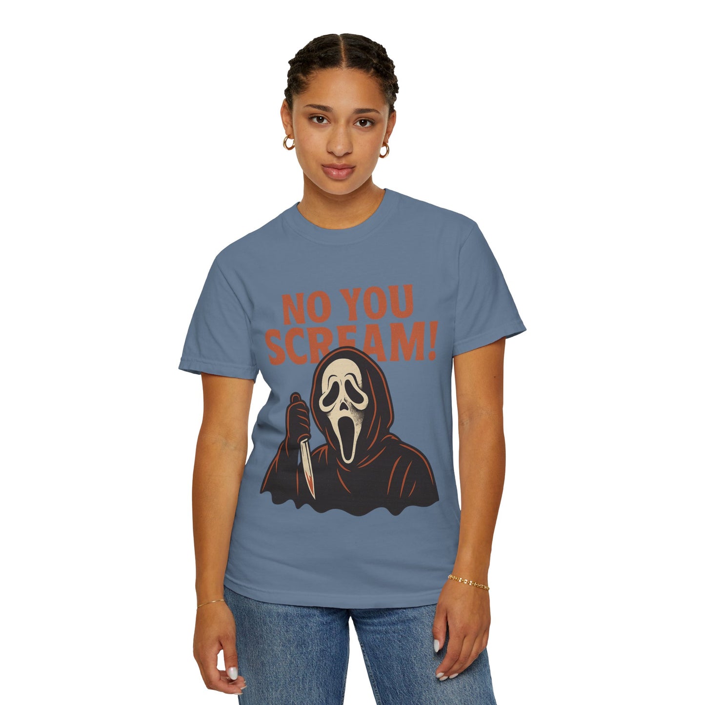 Unisex Horror-Themed T-shirt | Fun Scream Design for Halloween, Costume Parties, Movie Nights, Gift for Horror Fans