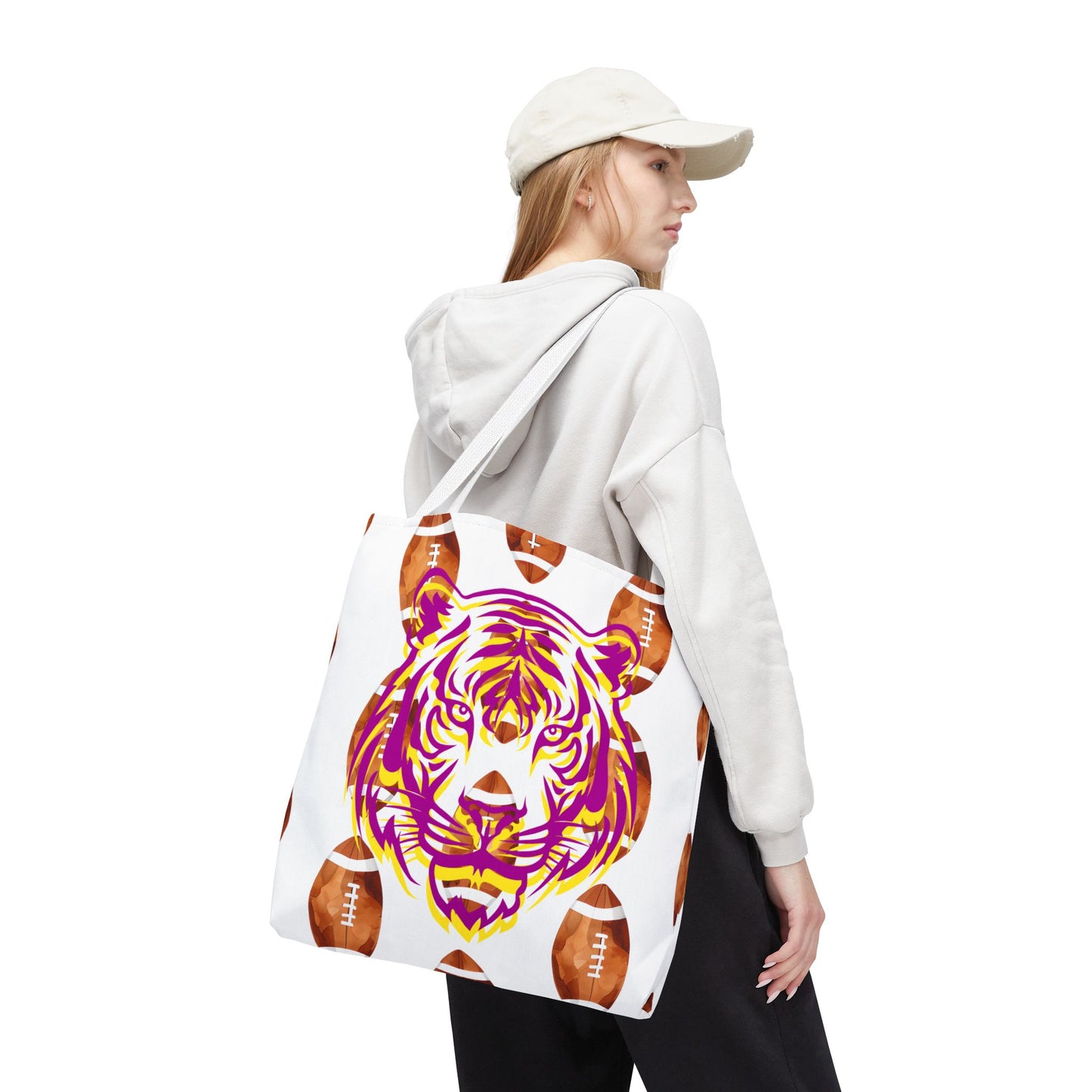 Vibrant Tiger Print Tote Bag - LSU Fans Gift