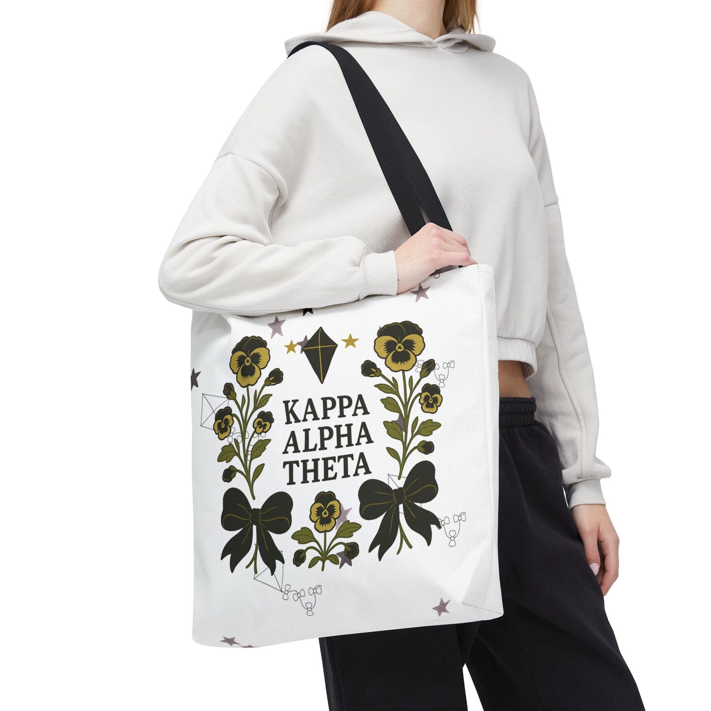 Floral Sorority Tote Bag | Kappa Alpha Theta, Eco-Friendly Bag, Gift for Sisters, College Accessory, Summer Outing Bag