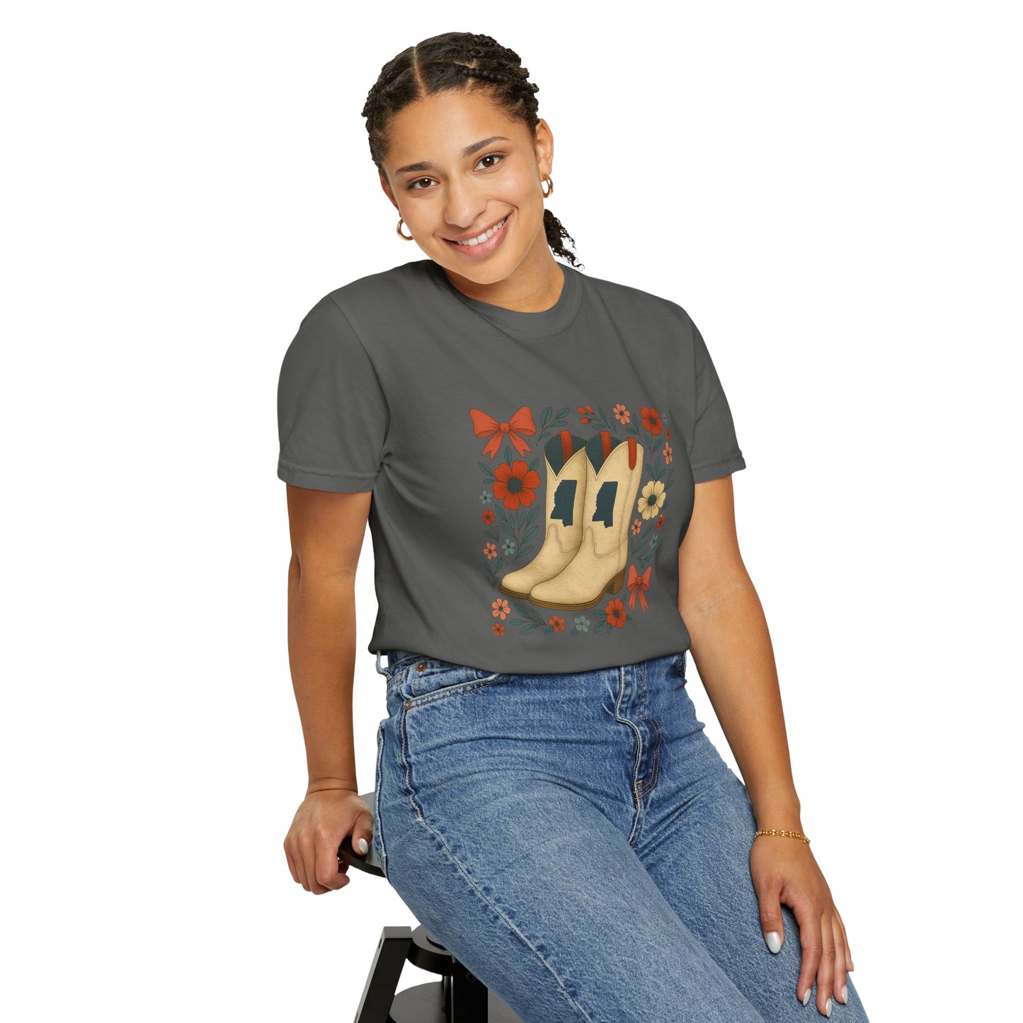 Mississippi Cowboy Boots T-Shirt - Ole Miss Rebels Fan