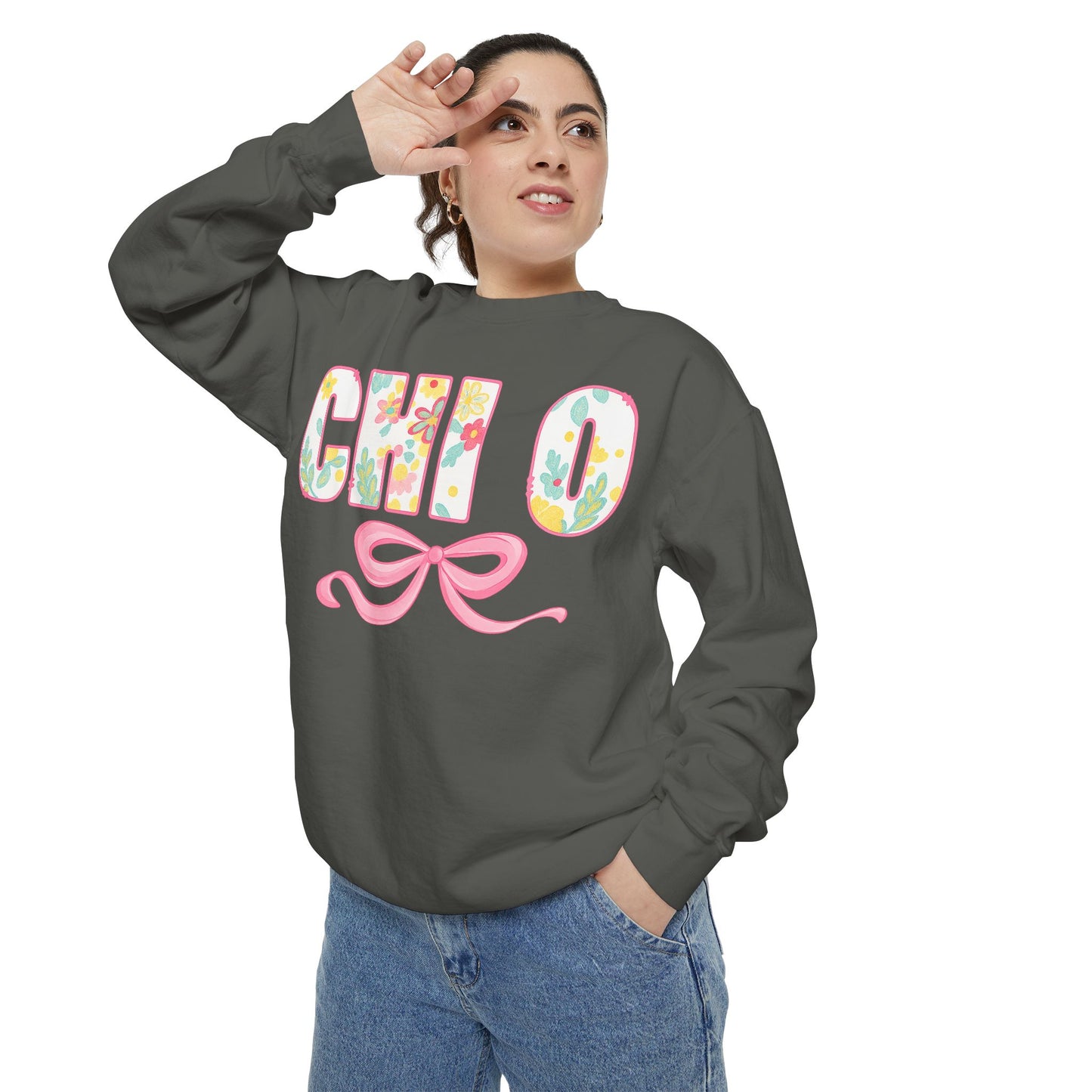 Colorful Floral Chill O Unisex Sweatshirt | Spring Fashion, Gift for Her