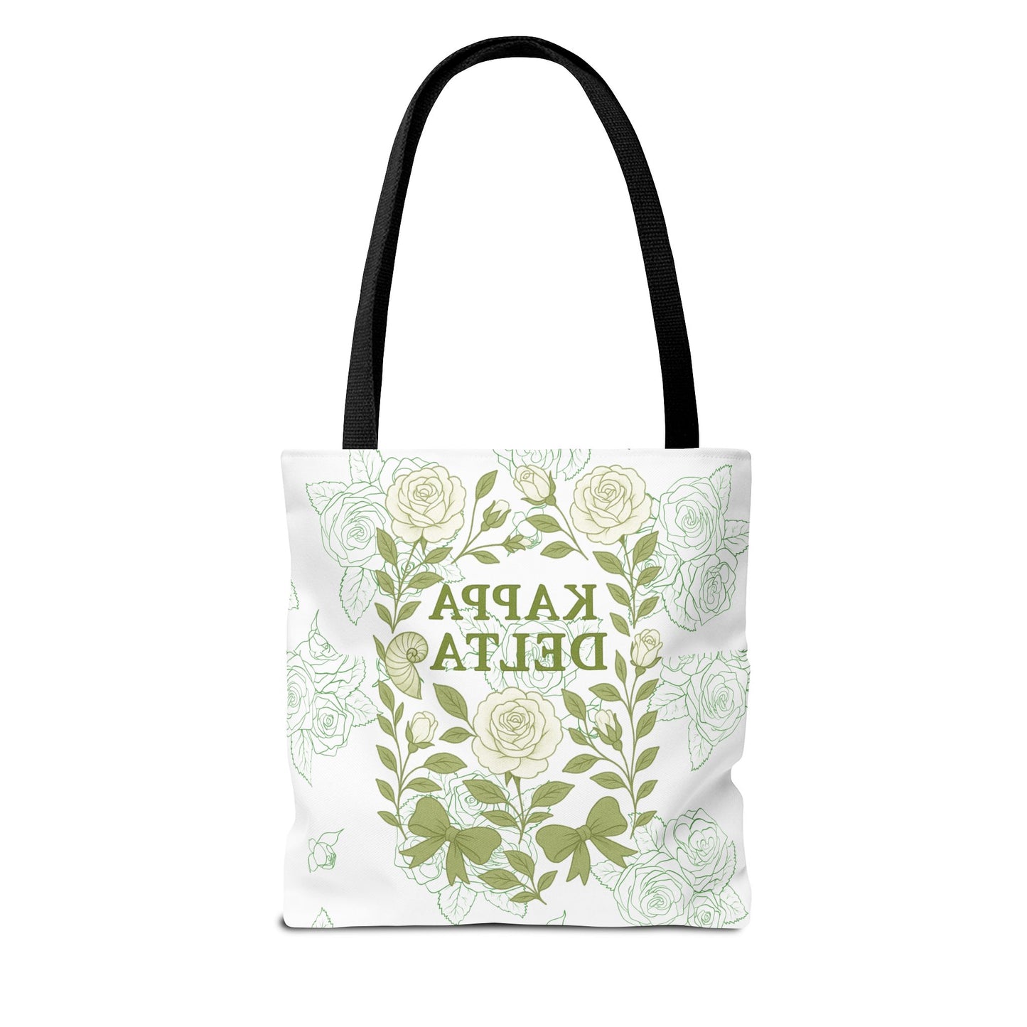 Elegant Kappa Delta Tote Bag, Floral AOP Design, Sorority Bag, Gift for Sisters, Eco-Friendly Shopping Bag