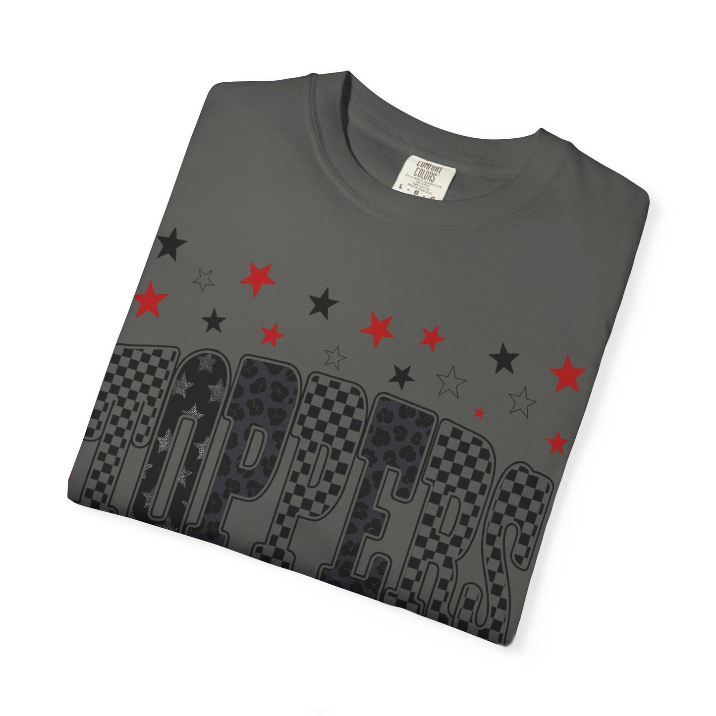 Topper Star and Checker Pattern Graphic Tee