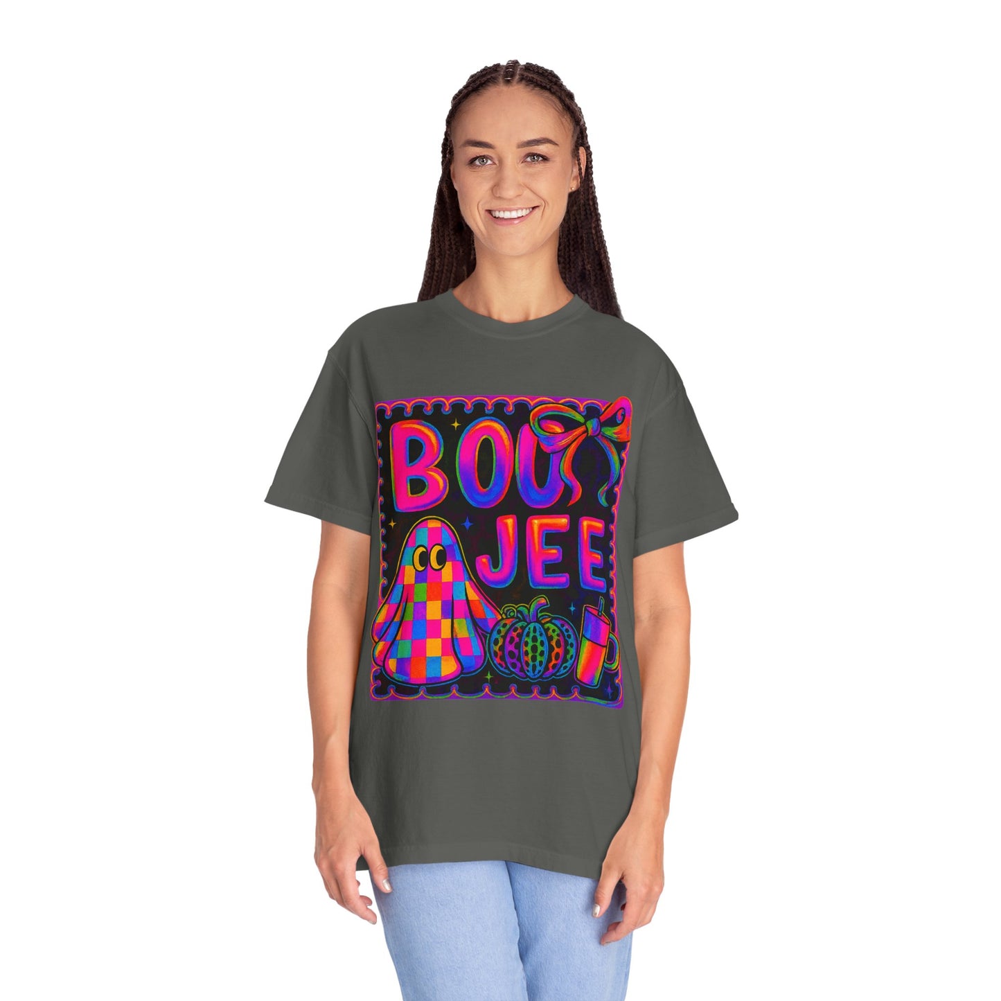 BOOJee Retro Comfort Colors, Garment-Dyed T-shirt, Colorful Graphic Tee, Unisex Streetwear, Fun Gift, Festival Fashion, Vegan Style