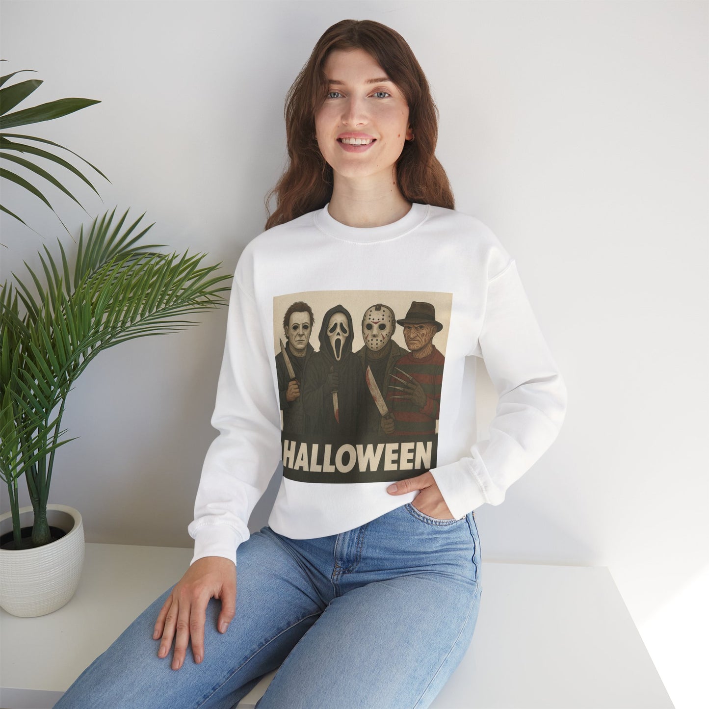 Spooky Movie Crewneck Sweatshirt - Halloween Horror Apparel
