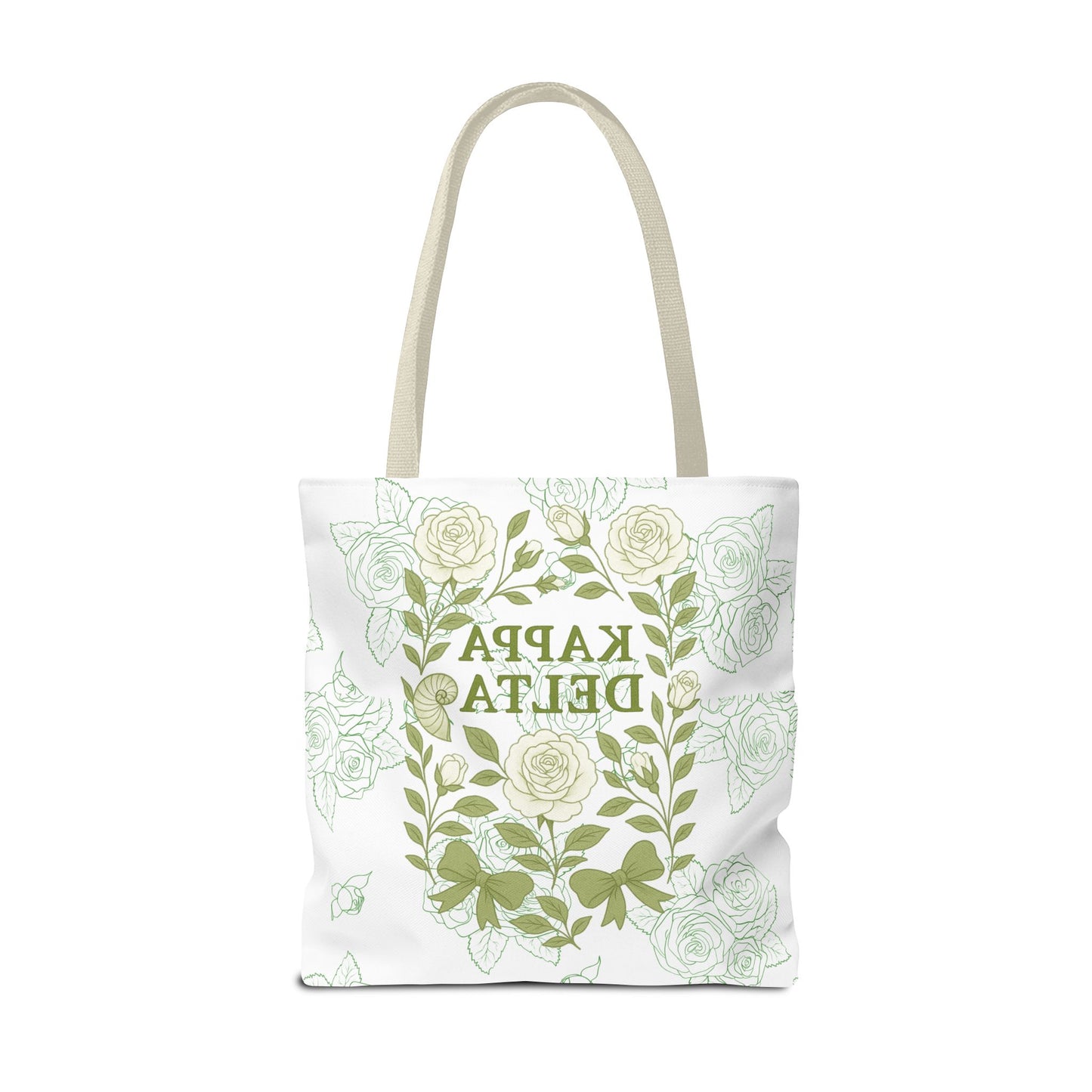 Elegant Kappa Delta Tote Bag, Floral AOP Design, Sorority Bag, Gift for Sisters, Eco-Friendly Shopping Bag