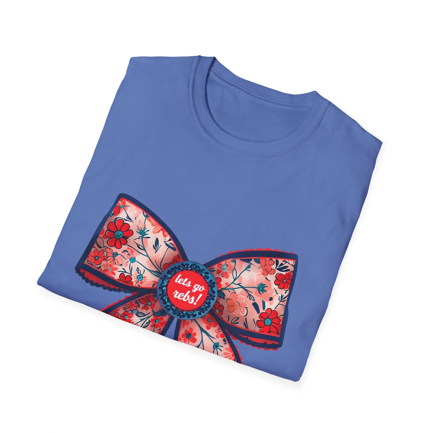 Go rebs coquette bow, Floral Bow T-Shirt | Gift for Her, Casual Wear, Birthday Party, Spring Fashion, Cute Graphic Tee