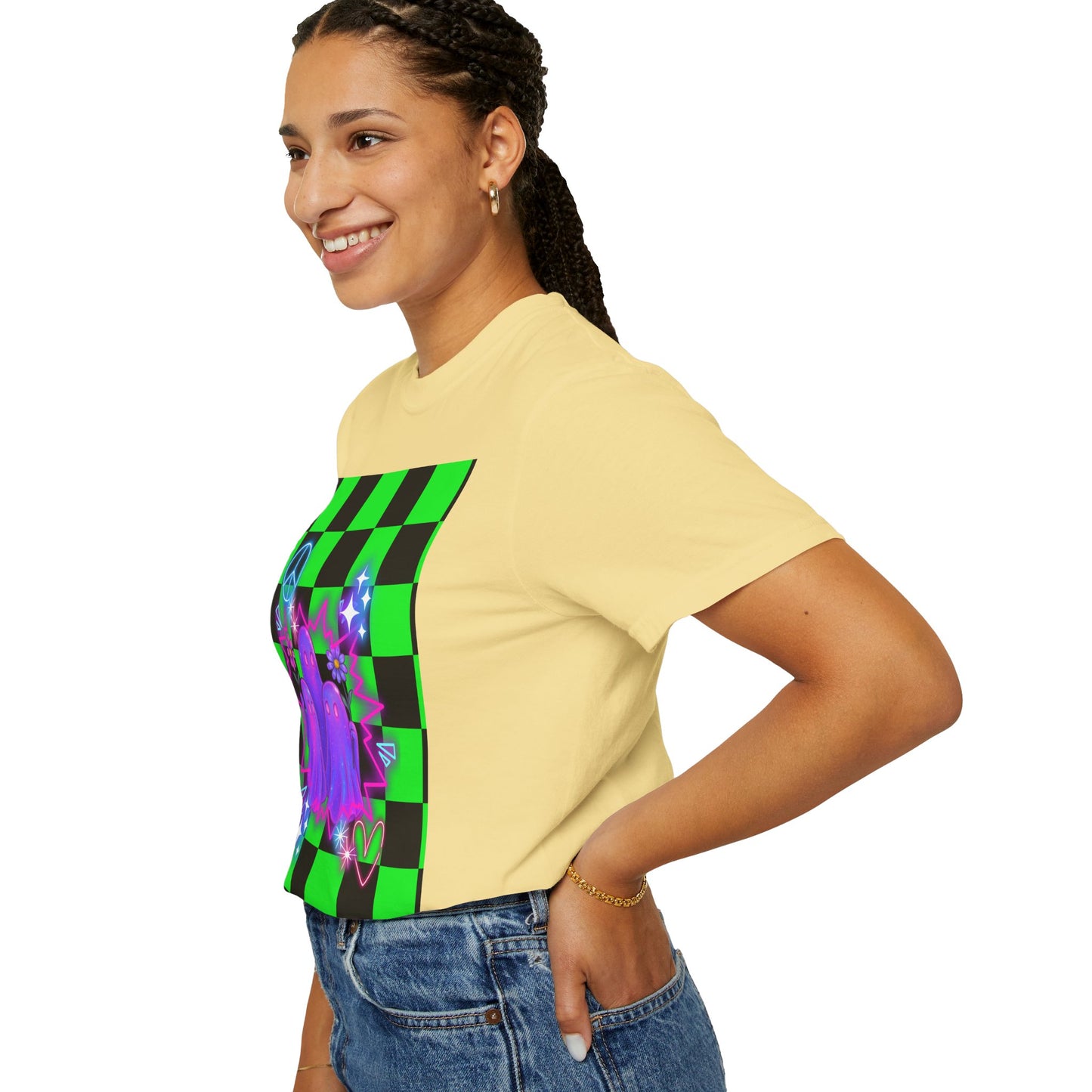 Vibrant Ghost Graphic Tee, Unisex T-shirt, Retro Vibe Shirt, Perfect for Halloween, Party Wear, Casual Style, Unique Gift