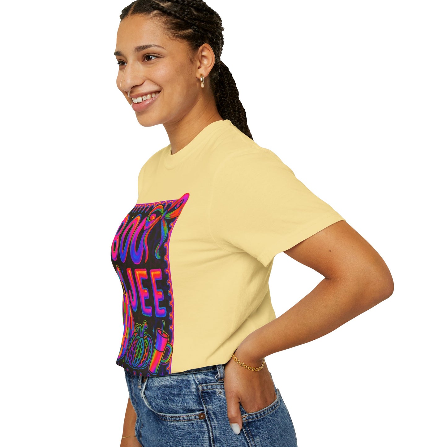 BOOJee Retro Comfort Colors, Garment-Dyed T-shirt, Colorful Graphic Tee, Unisex Streetwear, Fun Gift, Festival Fashion, Vegan Style