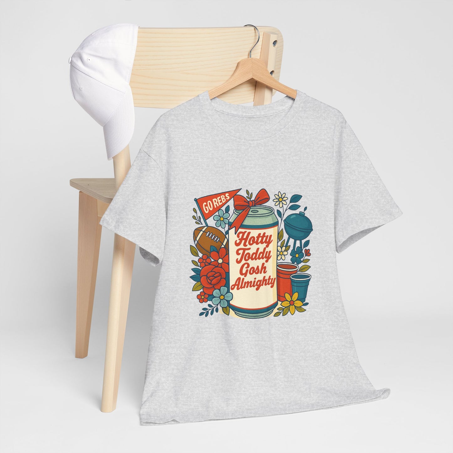 Hotty Toddy Heavy Cotton Tee - Unisex Graphic T-Shirt, Casual Wear, College Apparel, Gift for Students, Spring Break Fashion