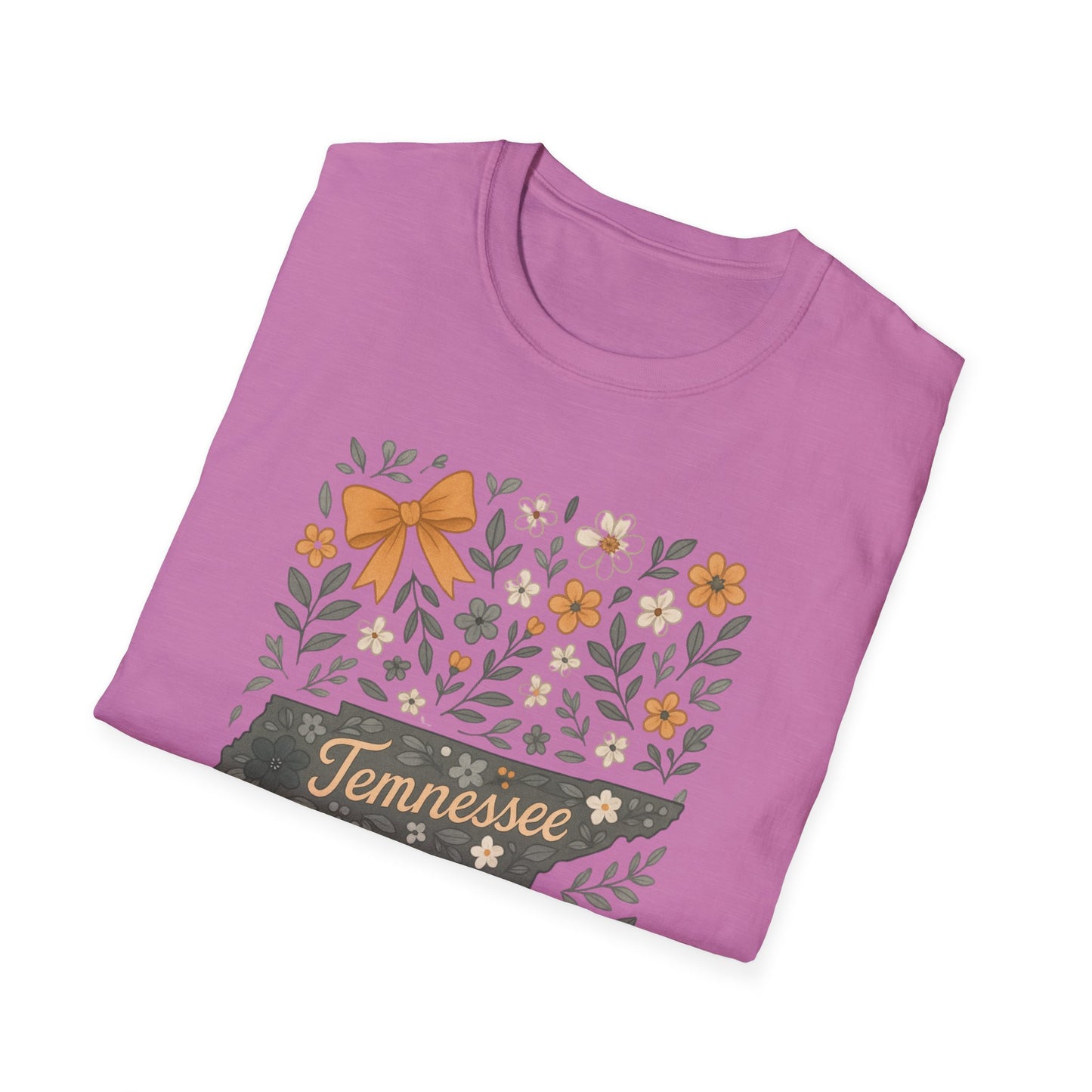 Tennessee Floral T-Shirt, Casual Wear, Gift for Her, Souvenir, Nature Lover Apparel, Spring Outfit
