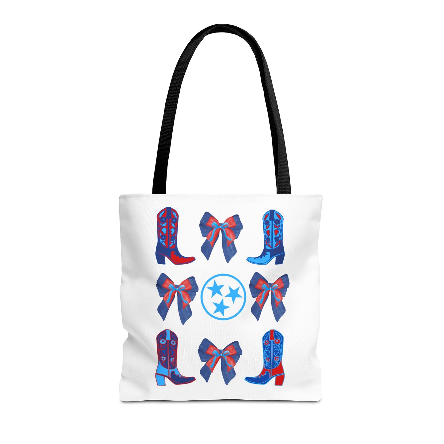 Tote Bag - Tennessee Titans Coquette Bow Design - Titan Up NFL Game Day Gift Nashville TN