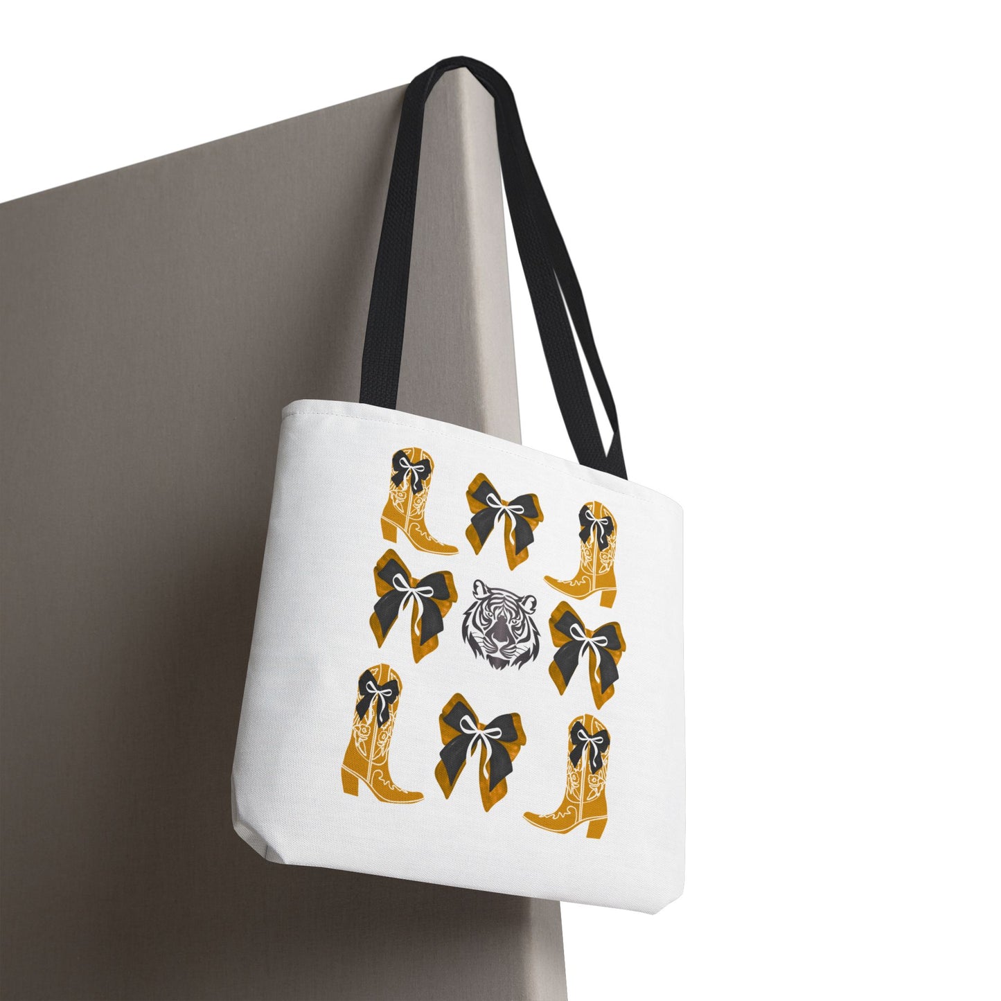 Mizzou tigers tote bag, missouri game day, Stylish Tote Bag with Boots and Tiger Design, missouri fan gift, missouri tigers alumni, graduation gift, mo tigers