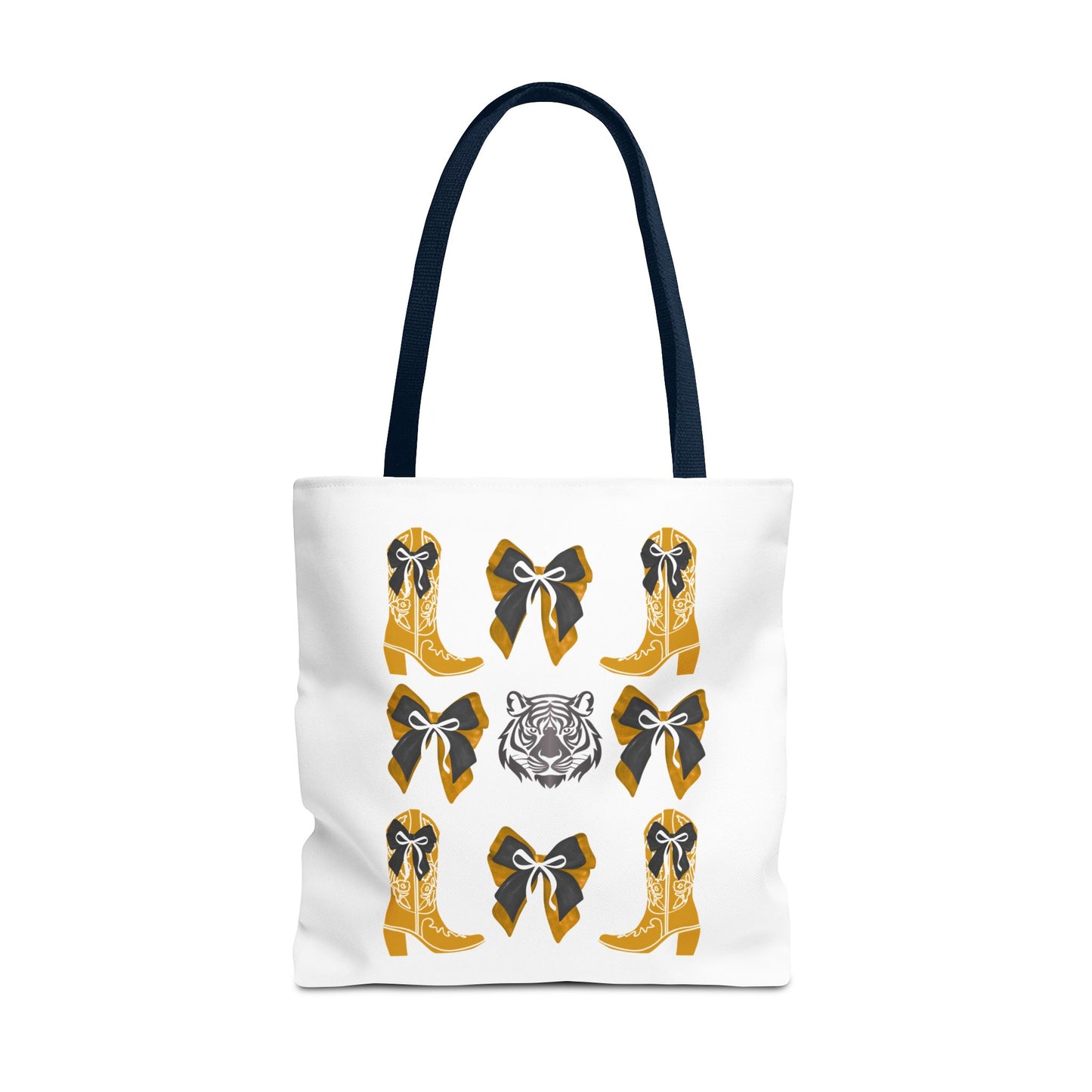 Mizzou tigers tote bag, missouri game day, Stylish Tote Bag with Boots and Tiger Design, missouri fan gift, missouri tigers alumni, graduation gift, mo tigers