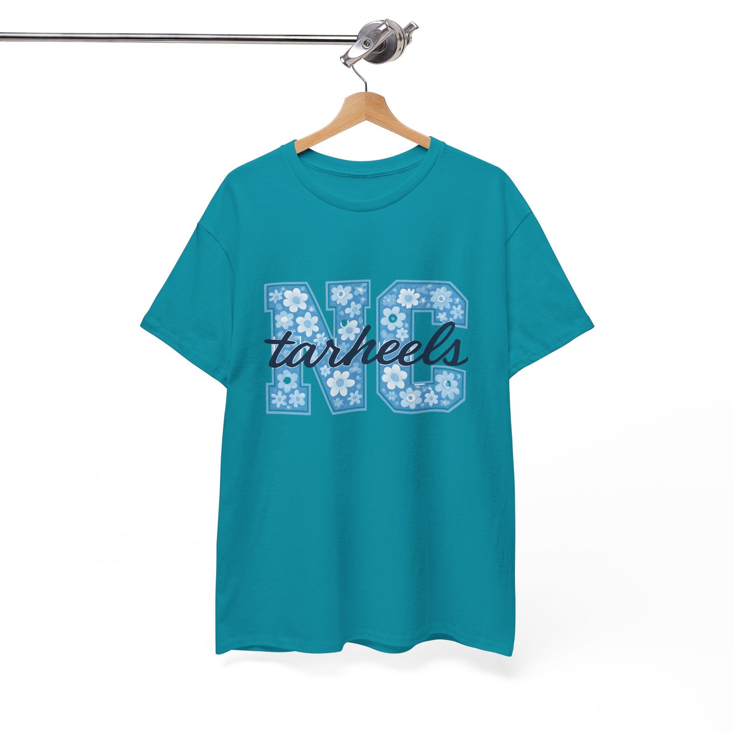 North Carolina Tarheels Unisex Heavy Cotton Tee, College Spirit Wear, Men's and Women's Casual T-Shirt, School Pride Apparel, Gift for Fans