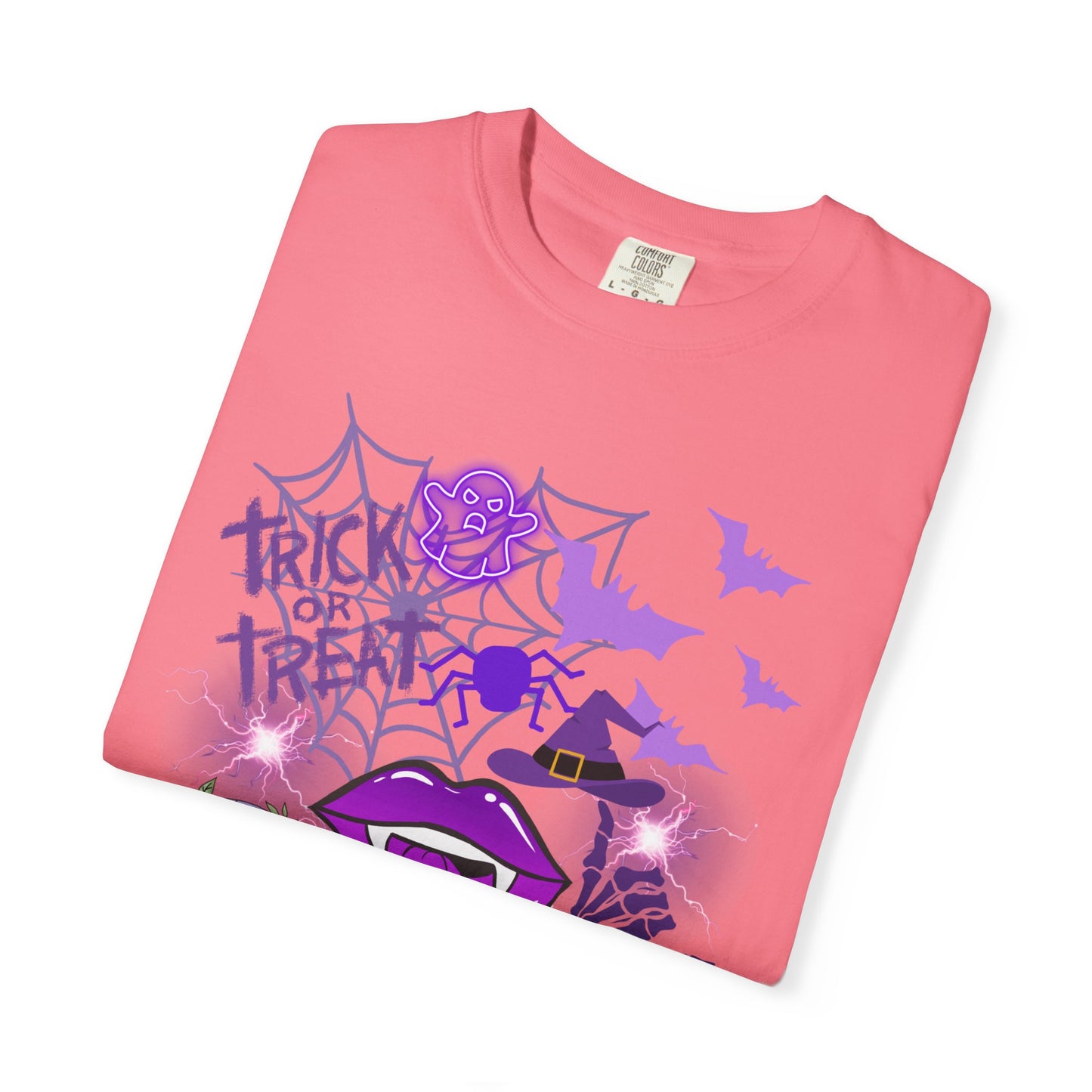 Spooky Purple Vibes Halloween Graphic T-Shirt, Fun Unisex Tee for Spooky Season, Trick or Treat, Boo! Shirt, Halloween Party Wear, Gift Idea