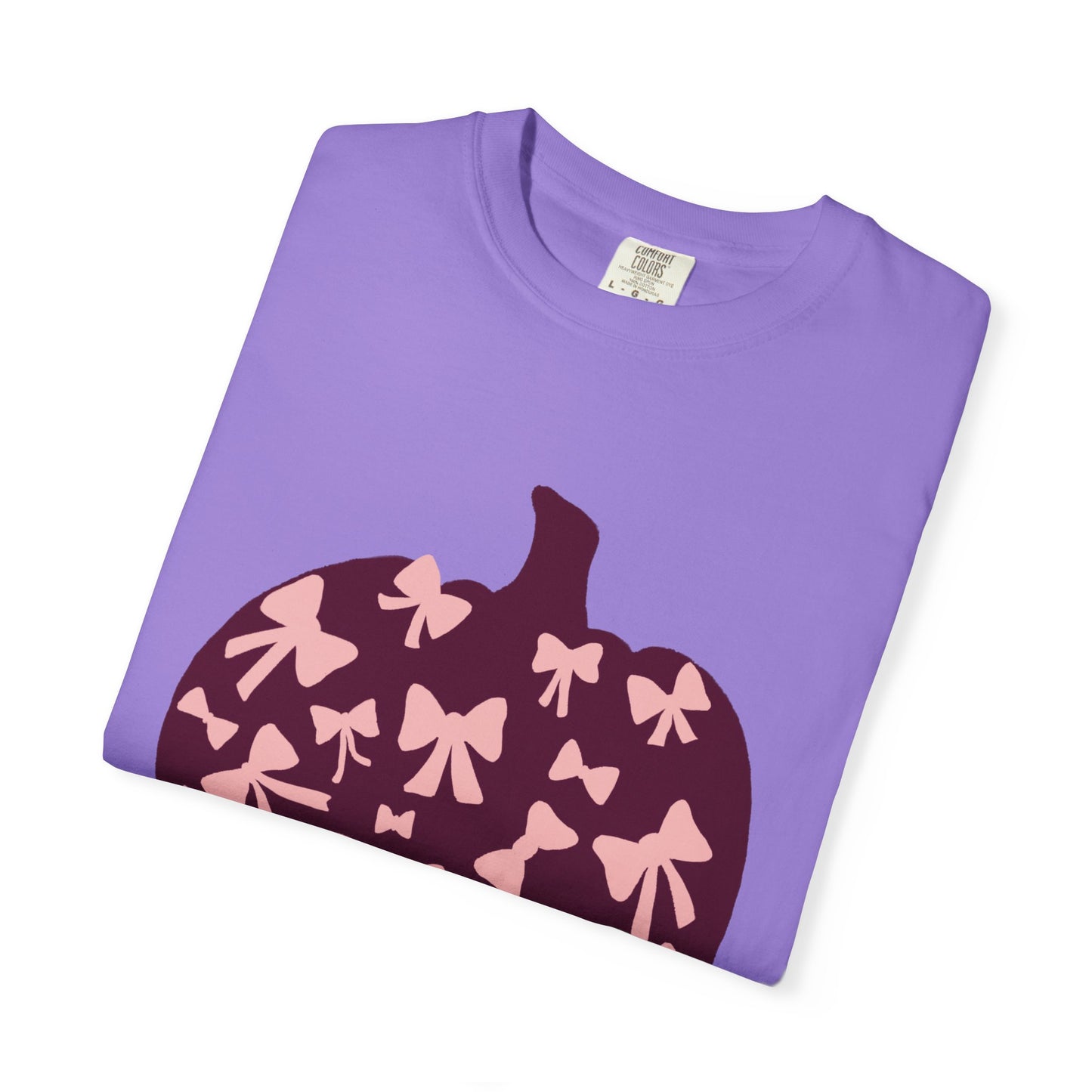 Pumpkin Bow Graphic Tee | Unisex Fall T-Shirt, Halloween Top, Cute Autumn Shirt, Gift for Her, Festival Wear