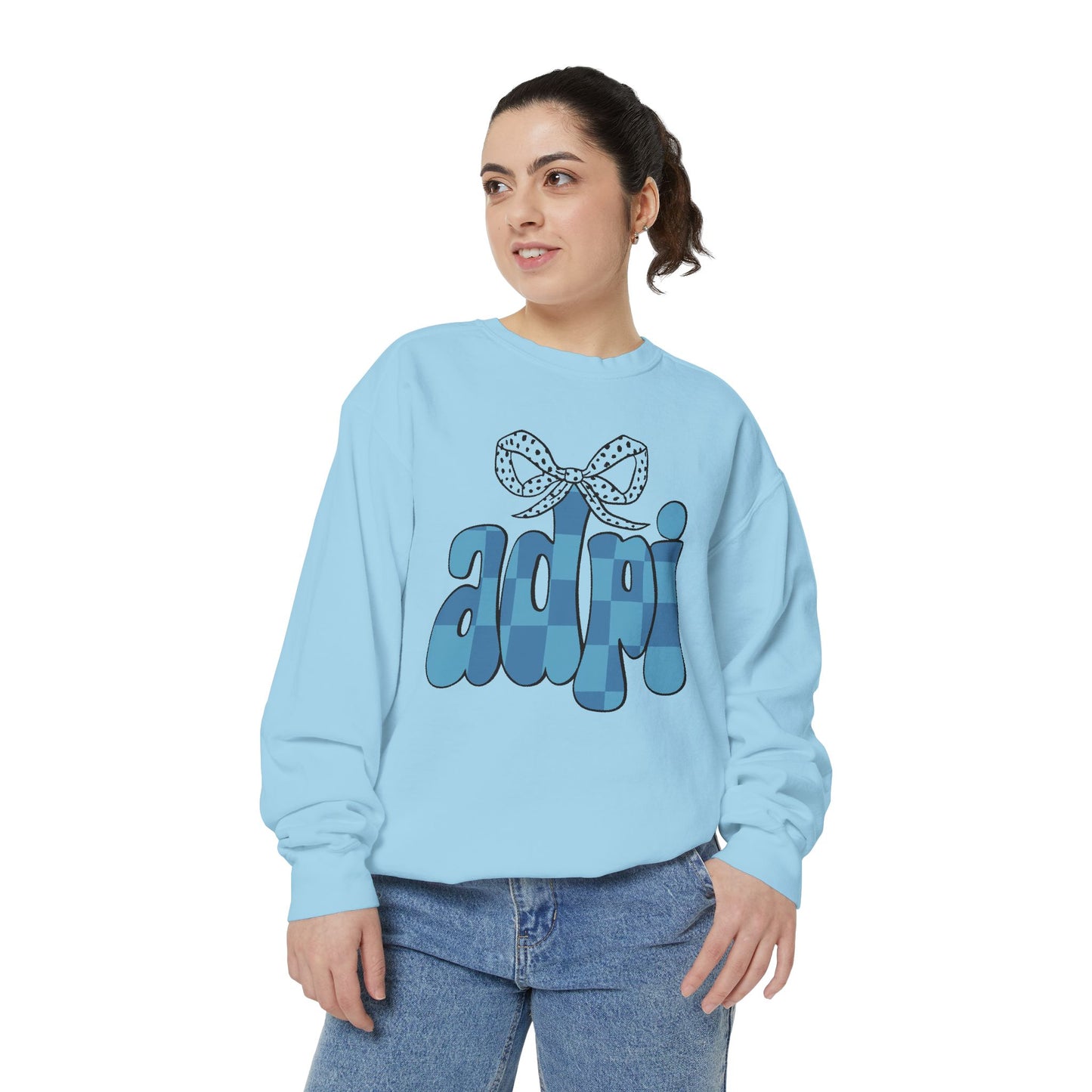 ADeltaPI Bow Design Unisex Sweatshirt - Cozy Casual Wear, comfort colors