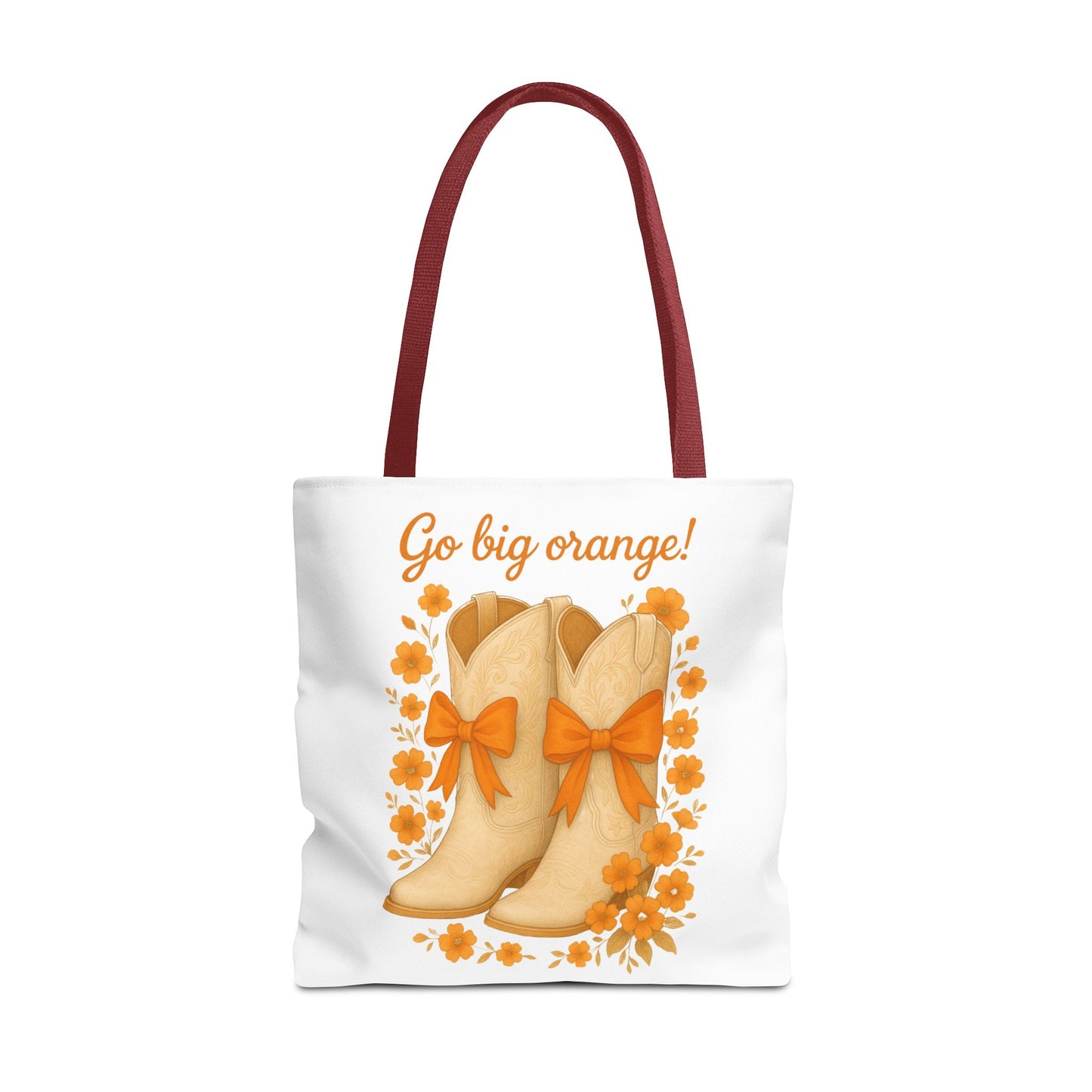 Tennessee Game Day, Floral Tote Bag, Coquette Bow Boot Design, Go Vols, Knoxville Tennessee, Alumni Gift, Rocky Top, Graduation Gift
