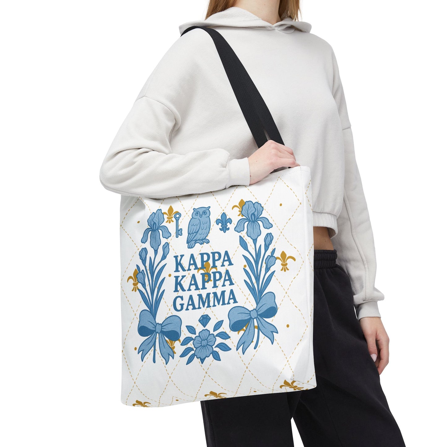 Floral KKG Sorority Tote Bag | College Student Gift, Event Tote