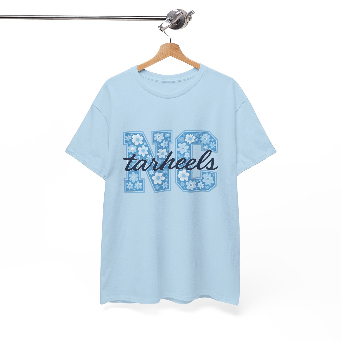 North Carolina Tarheels Unisex Heavy Cotton Tee, College Spirit Wear, Men's and Women's Casual T-Shirt, School Pride Apparel, Gift for Fans