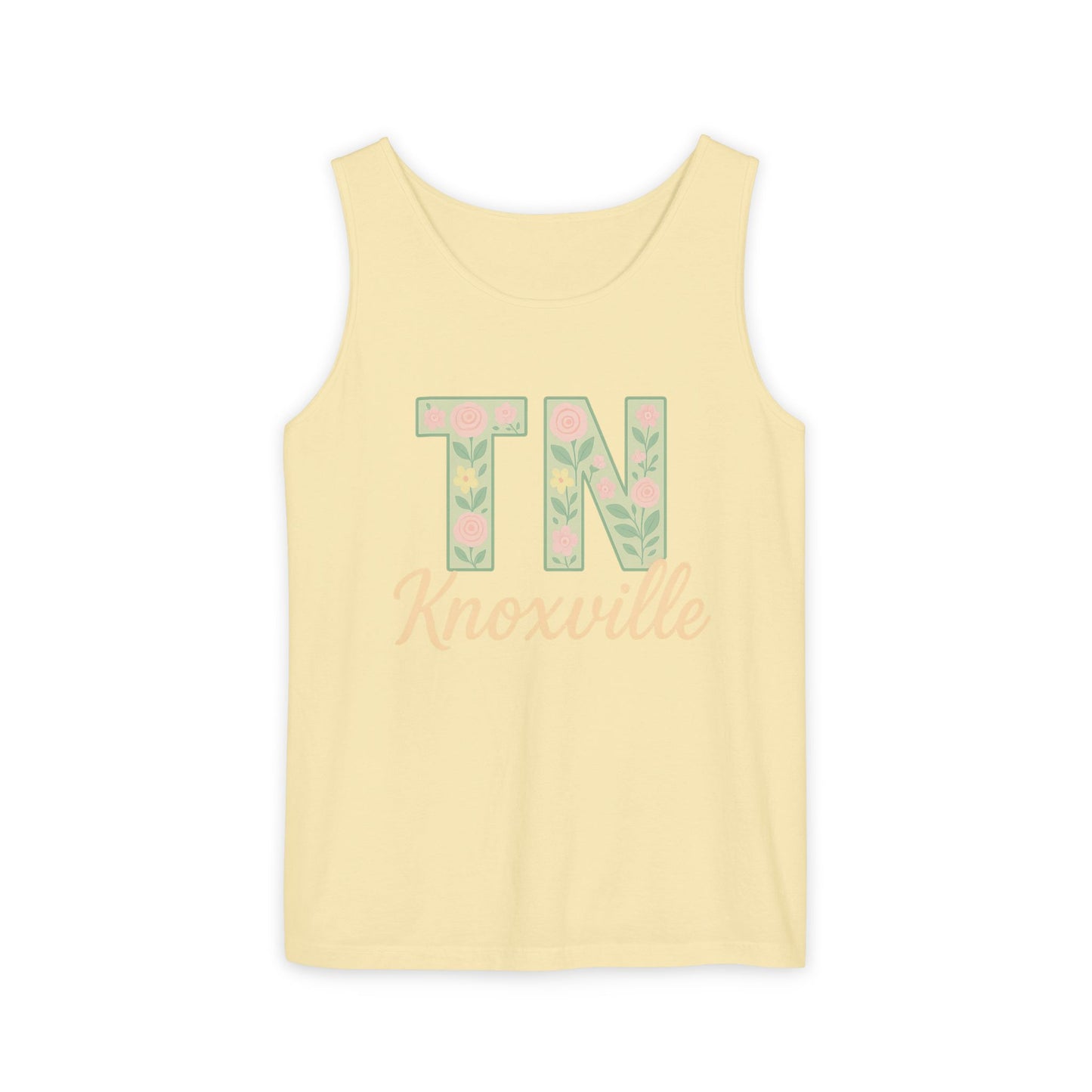 Tennessee Floral Tank Top, Unisex Sleeveless Shirt, Summer Tee, Casual Wear, Gift for Her, Comfort Colors, Graduation Gift, Rocky Top