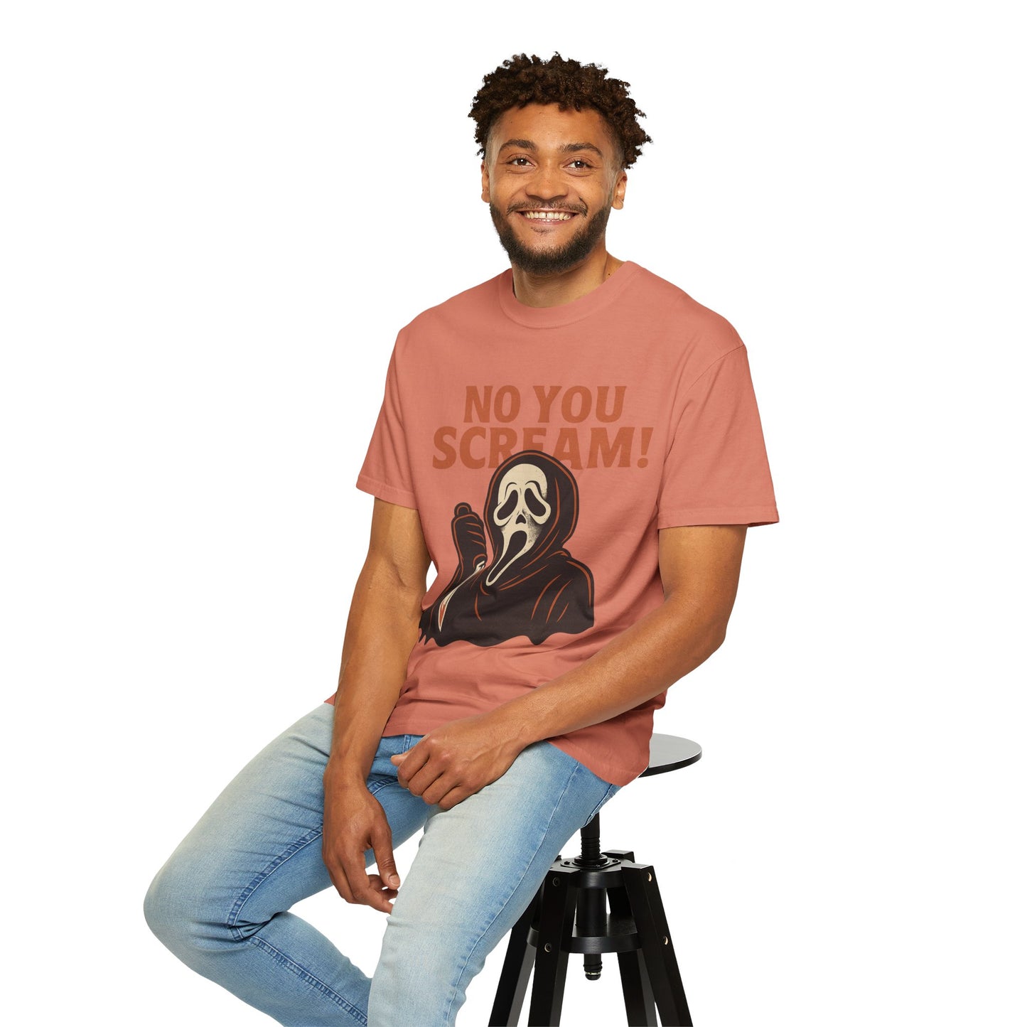 Unisex Horror-Themed T-shirt | Fun Scream Design for Halloween, Costume Parties, Movie Nights, Gift for Horror Fans