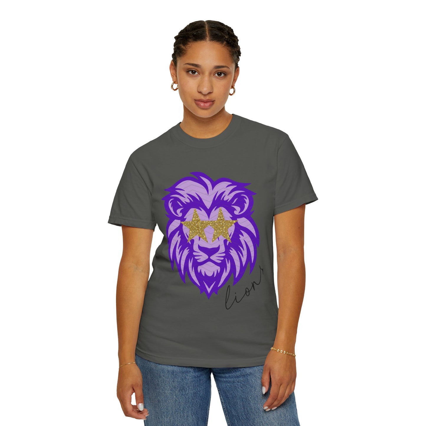 Purple Lion Graphic T-Shirt