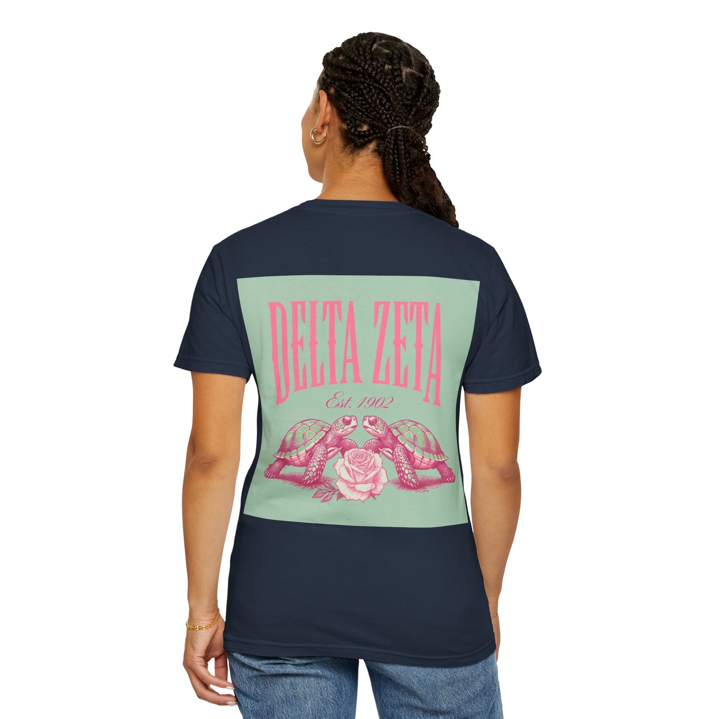 Delta Zeta Unisex T-Shirt, Sorority Shirt, Garment-Dyed Tee, Cute College Top, Sisterhood Apparel, Gift for Sorority Sisters