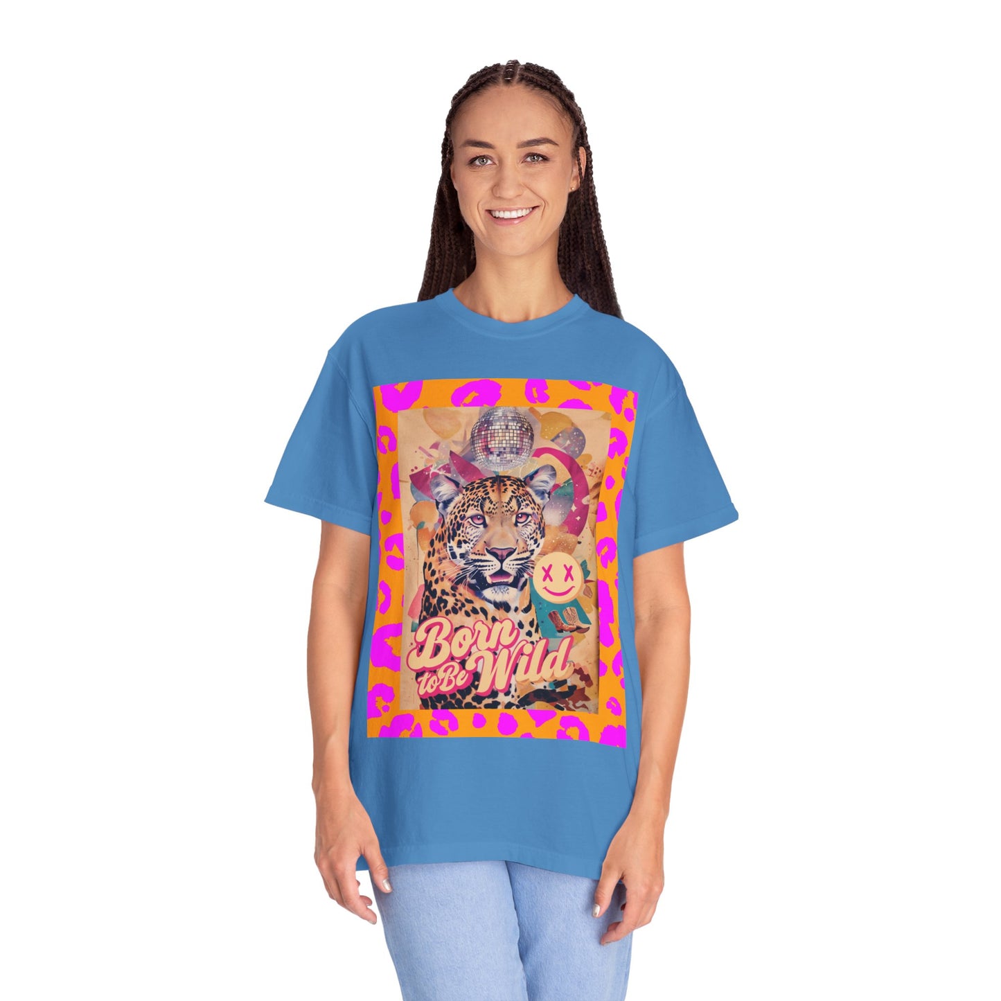 Bold Graphic T-Shirt: Born to Be Wild, Unisex Cotton Tee, Animal Lover Gift, Wild Spirit Apparel, Trendy Casual Wear, Unique Artist Design
