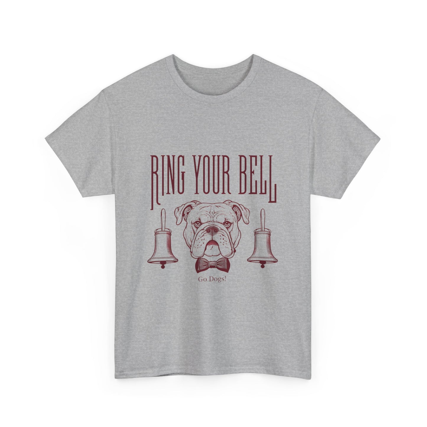 Dog Lover's Unisex Heavy Cotton Tee | 'Ring Your Bell' Shirt, Bulldog Tee, Pet Owner Gift, Funny Dog Apparel, Casual Wear