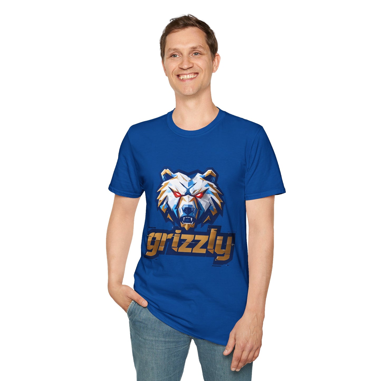 Grizzly Memphis Bear Graphic Tee, Unisex Softstyle T-Shirt, Memphis Basketball Fan, Memphis Grizz, 901, Go Grizz