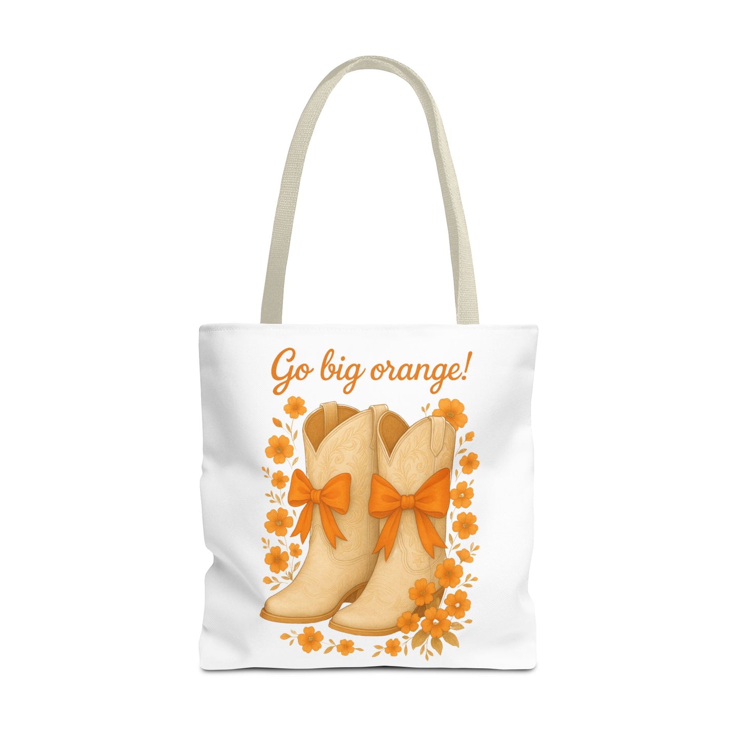 Tennessee Game Day, Floral Tote Bag, Coquette Bow Boot Design, Go Vols, Knoxville Tennessee, Alumni Gift, Rocky Top, Graduation Gift