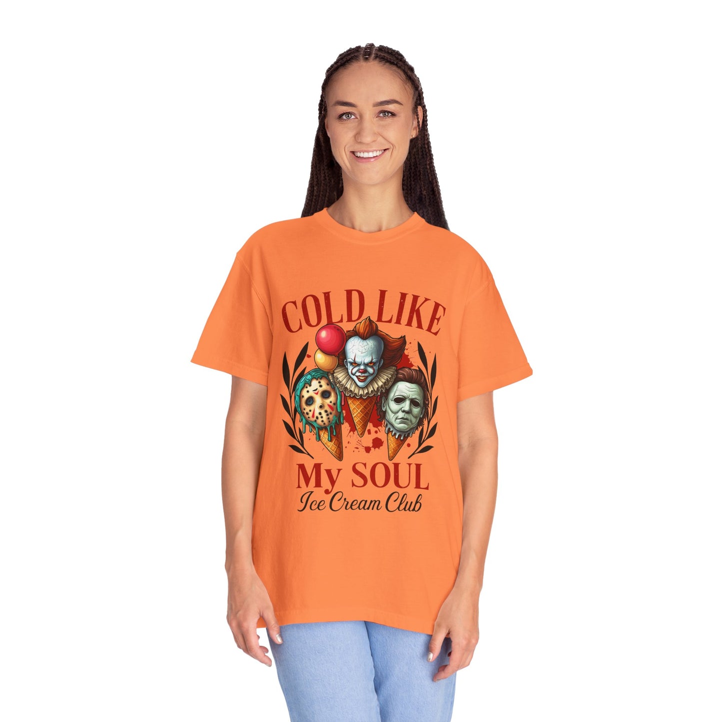 Chilling Soul T-Shirt, Vintage Horror Tee, Unisex Graphic Shirt, Ice Cream Lovers Gift, Fun Movie Merch