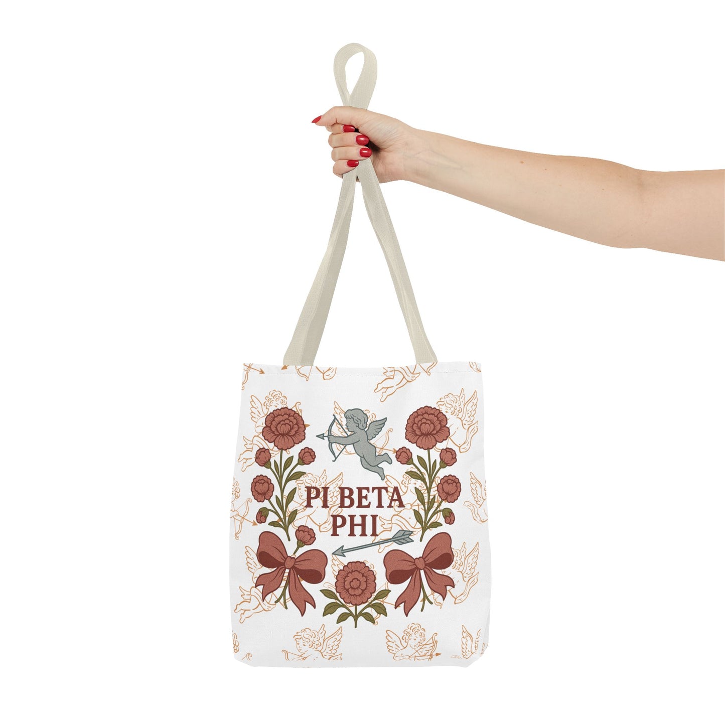Floral Pi Phi Sorority Tote Bag