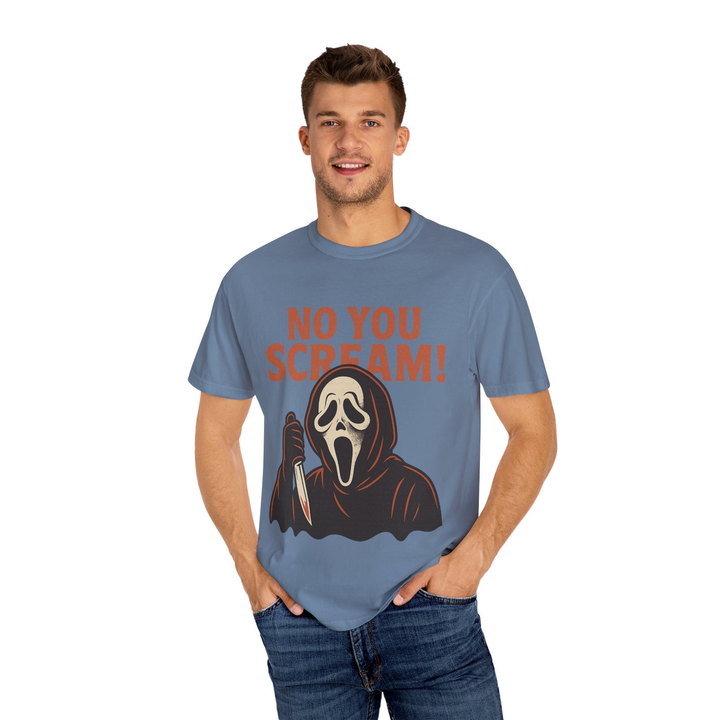 Unisex Horror-Themed T-shirt | Fun Scream Design for Halloween, Costume Parties, Movie Nights, Gift for Horror Fans